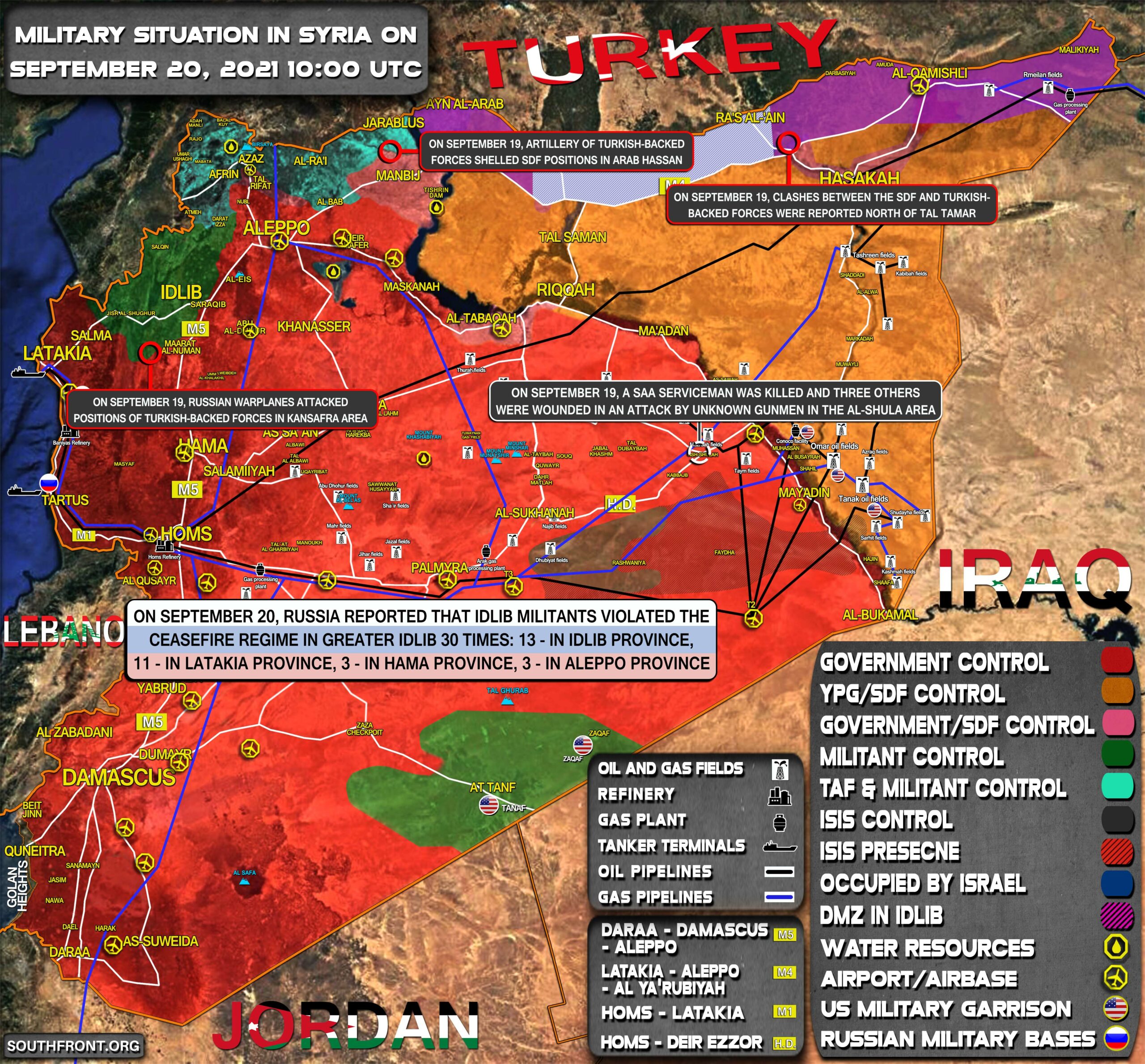 Military Situation In Syria On September 20, 2021 (Map Update)