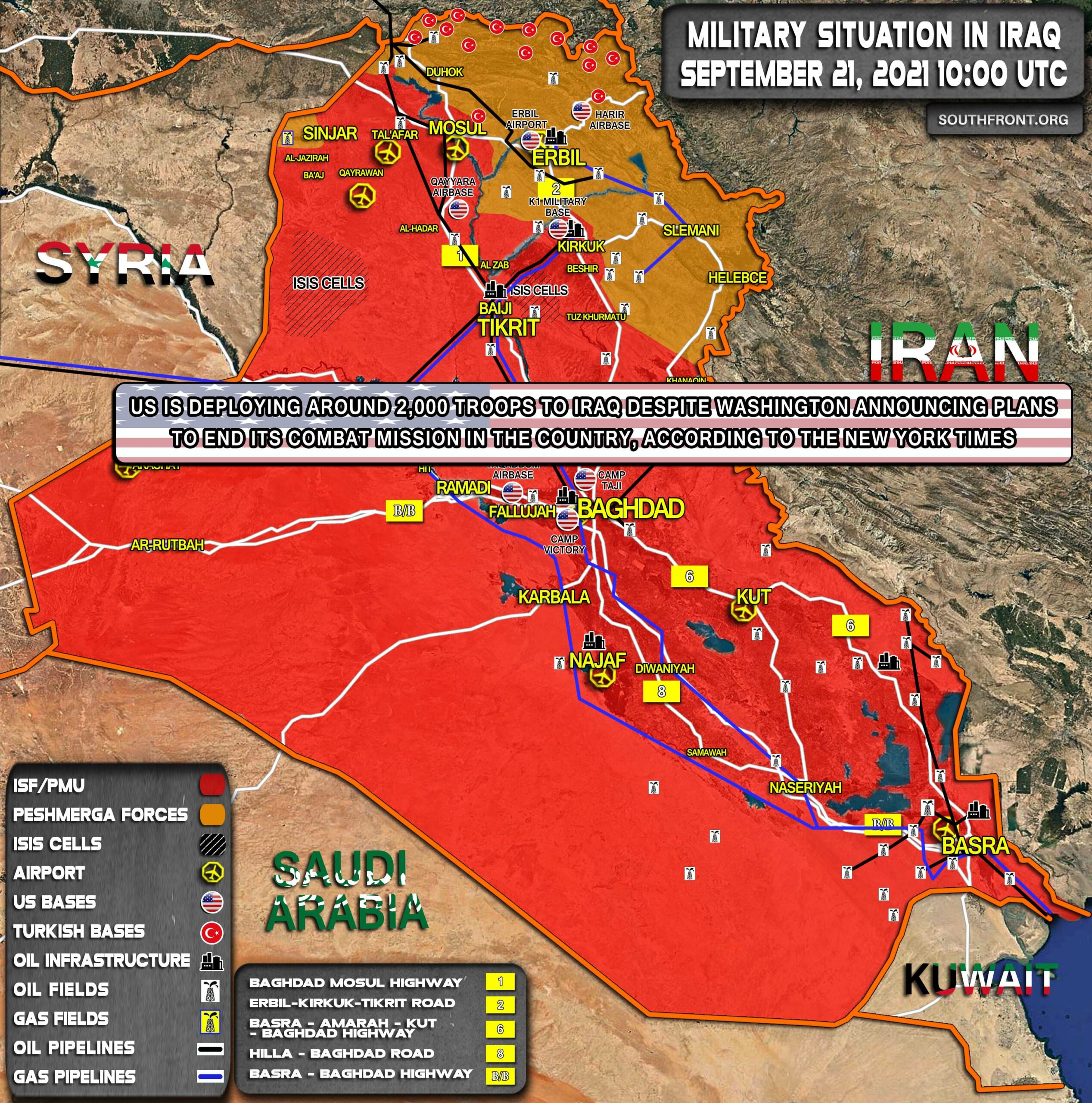 Military Situation In Iraq On September 21, 2021 (Map Update)