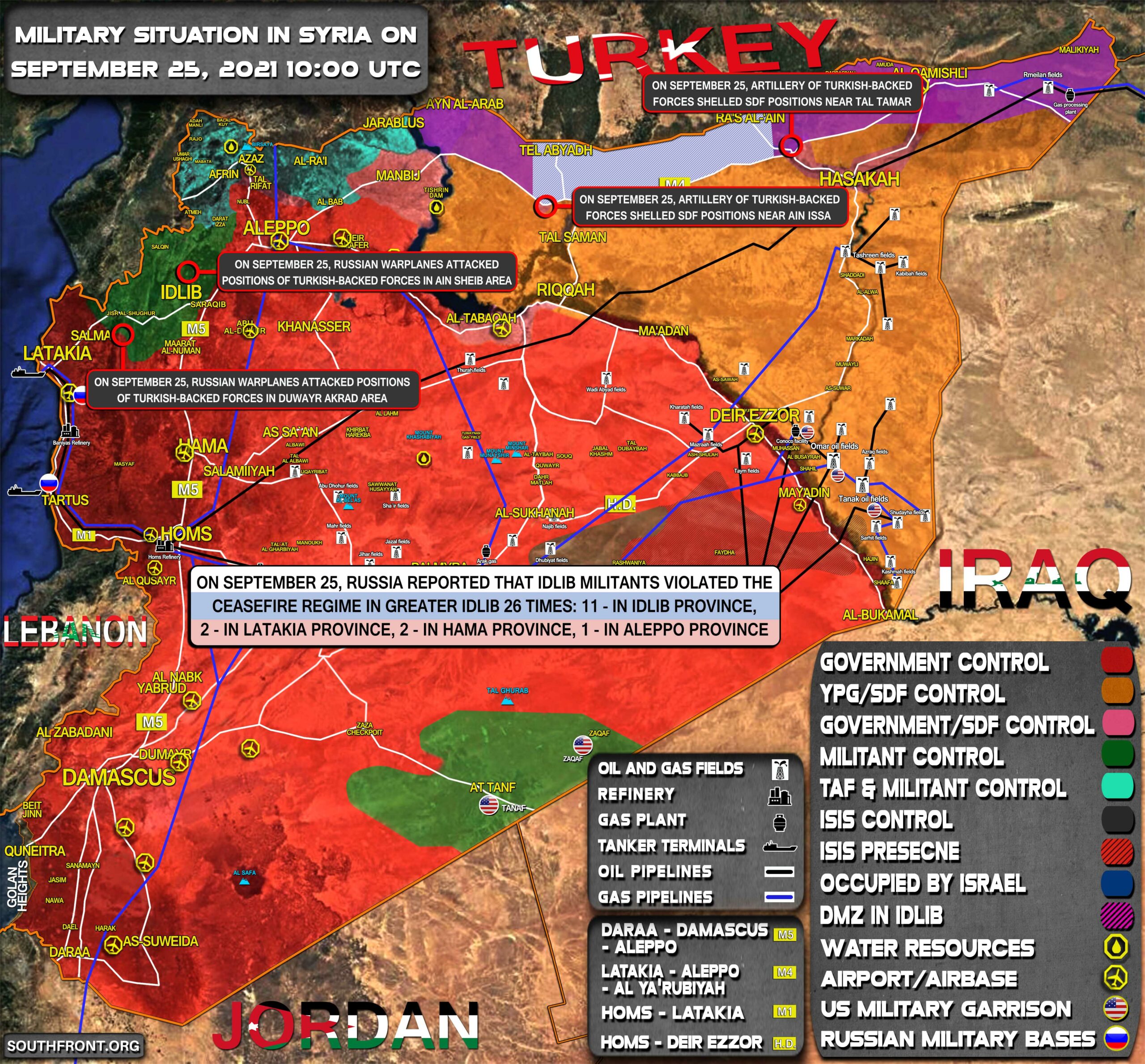 Military Situation In Syria On September 25, 2021 (Map Update)