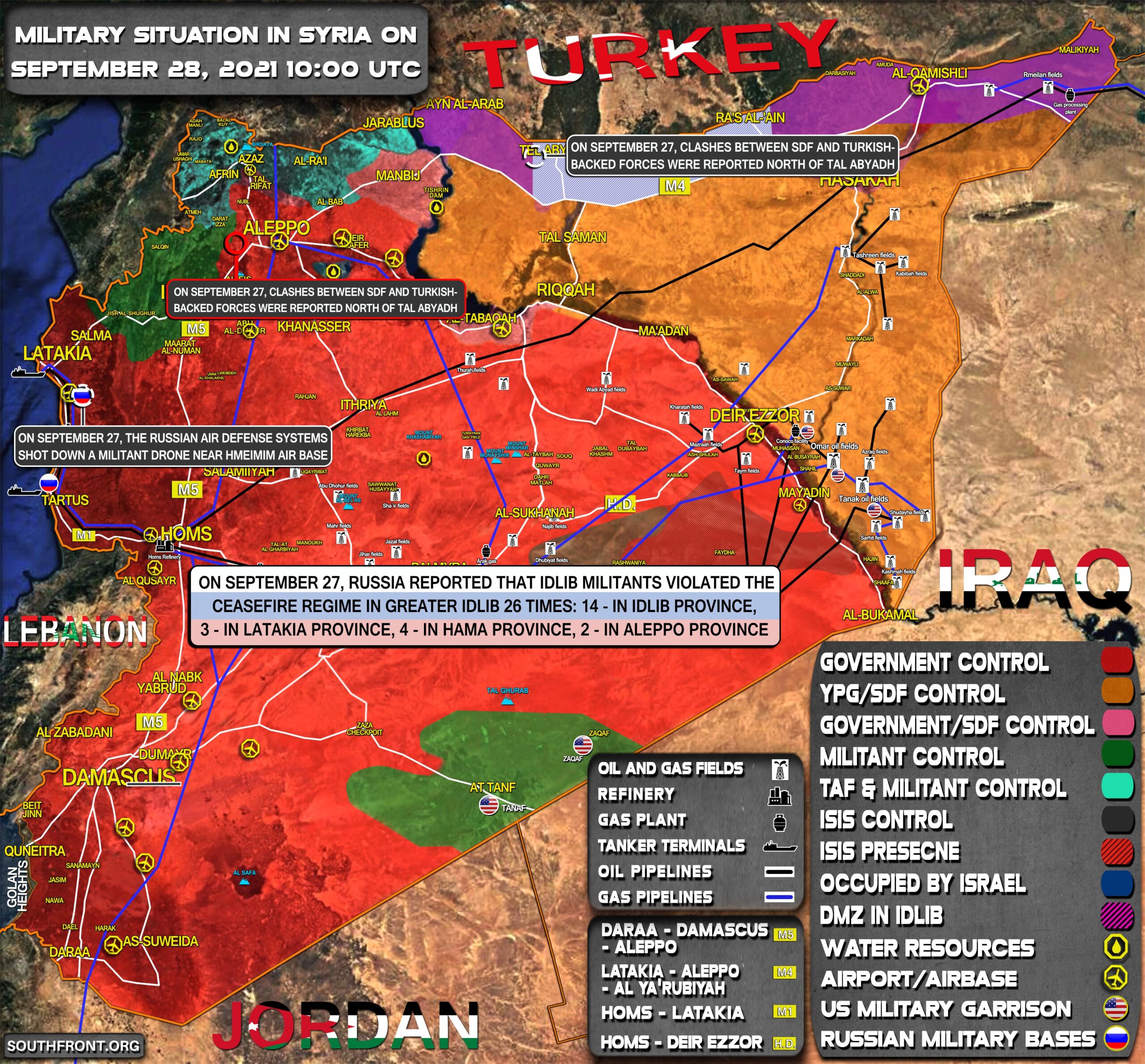 Military Situation In Syria On September 28, 2021 (Map Update)