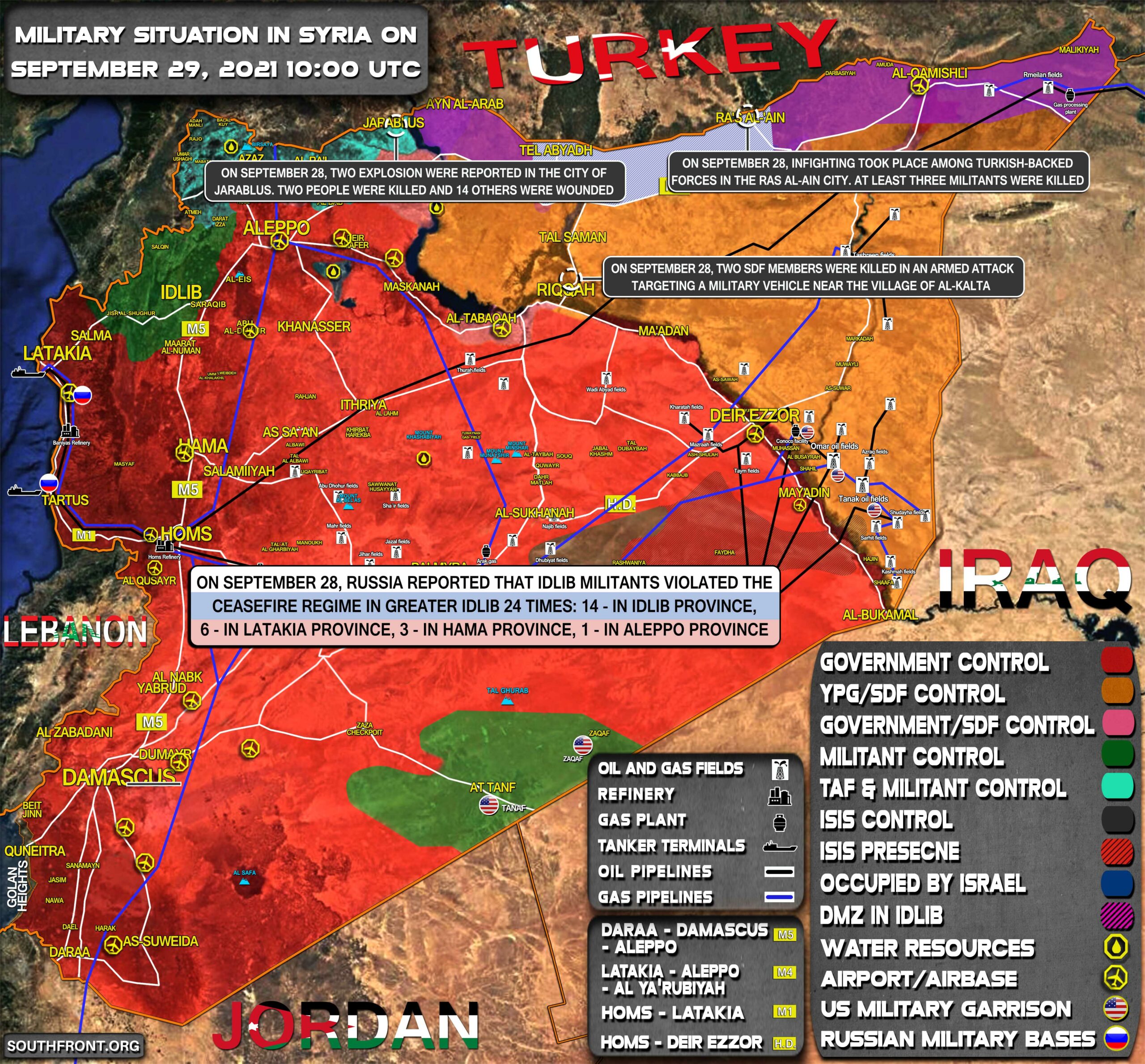 Military Situation In Syria On September 29, 2021 (Map Update)