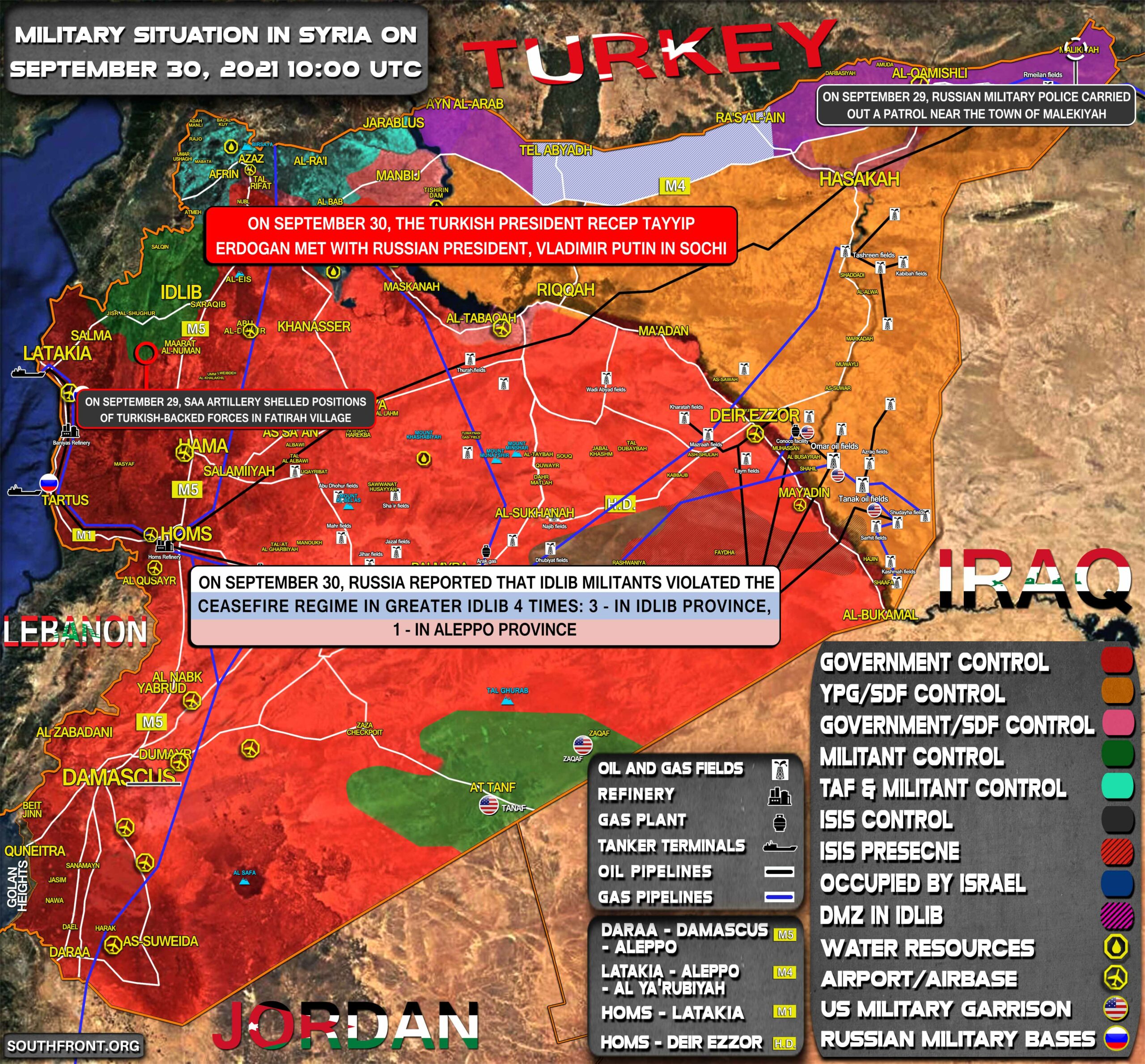 Military Situation In Syria On September 30, 2021 (Map Update)