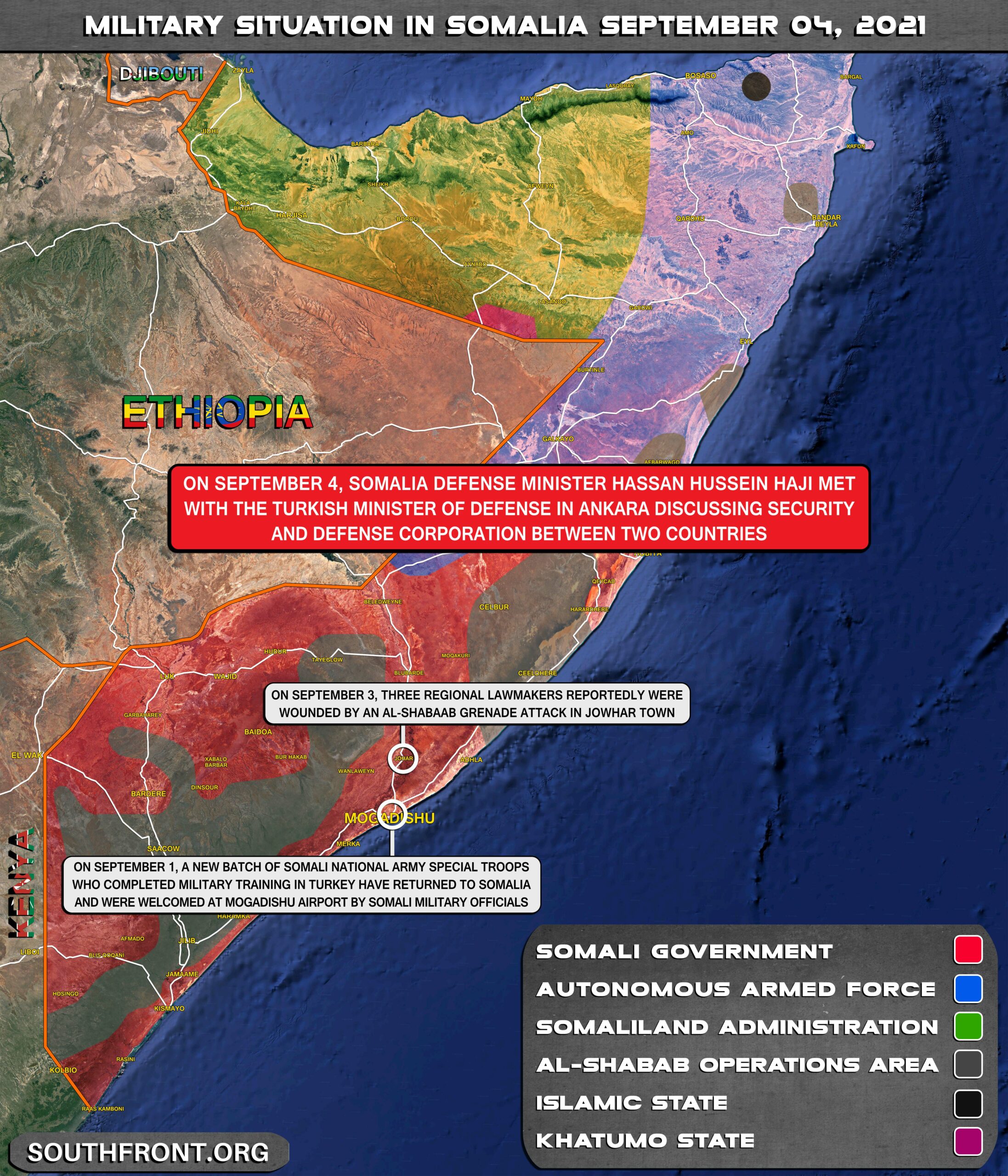 Military Situation In Somalia On September 4, 2021 (Map Update)