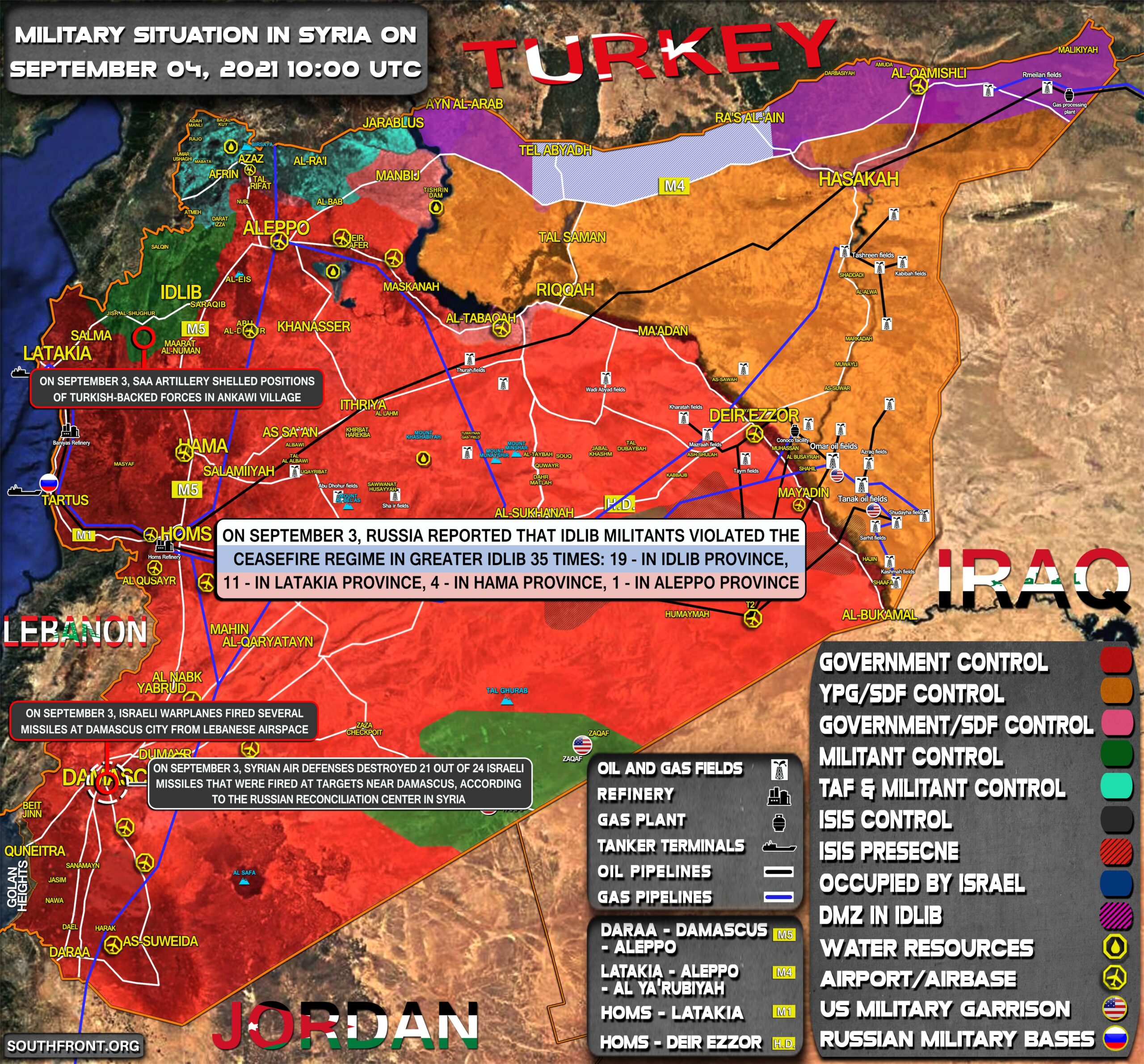 Military Situation In Syria On September 4, 2021 (Map Update)