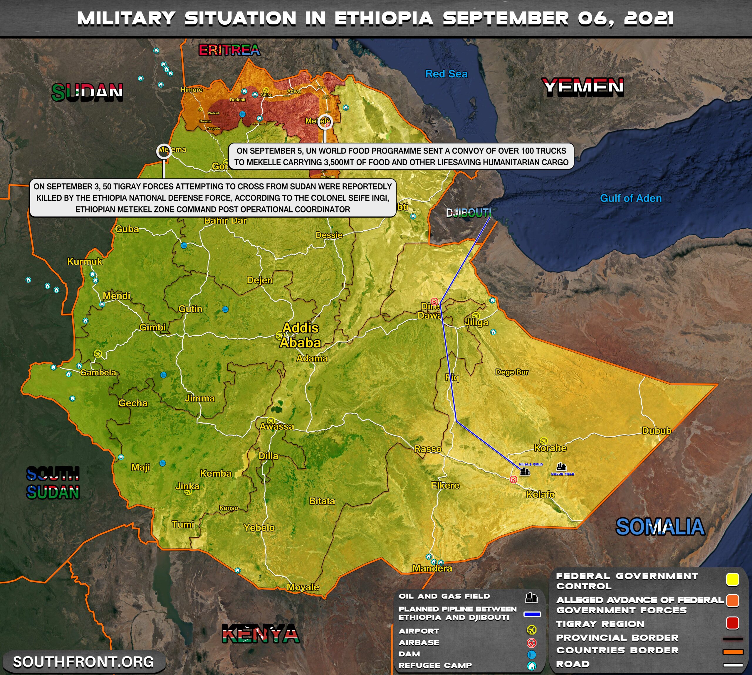 Military Situation In Ethiopia On September 6, 2021 (Map Update)