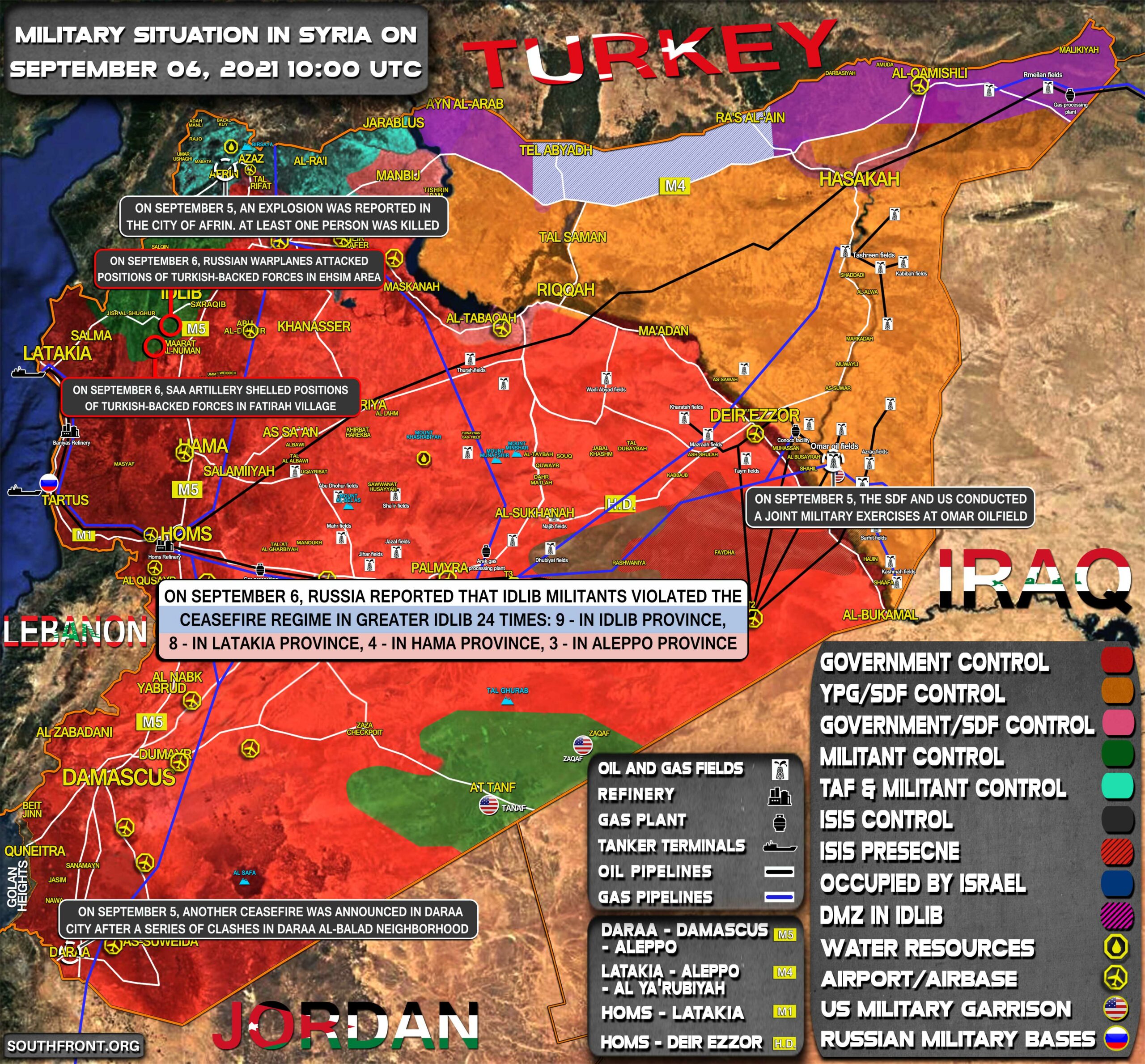 Military Situation In Syria On September 6, 2021 (Map Update)