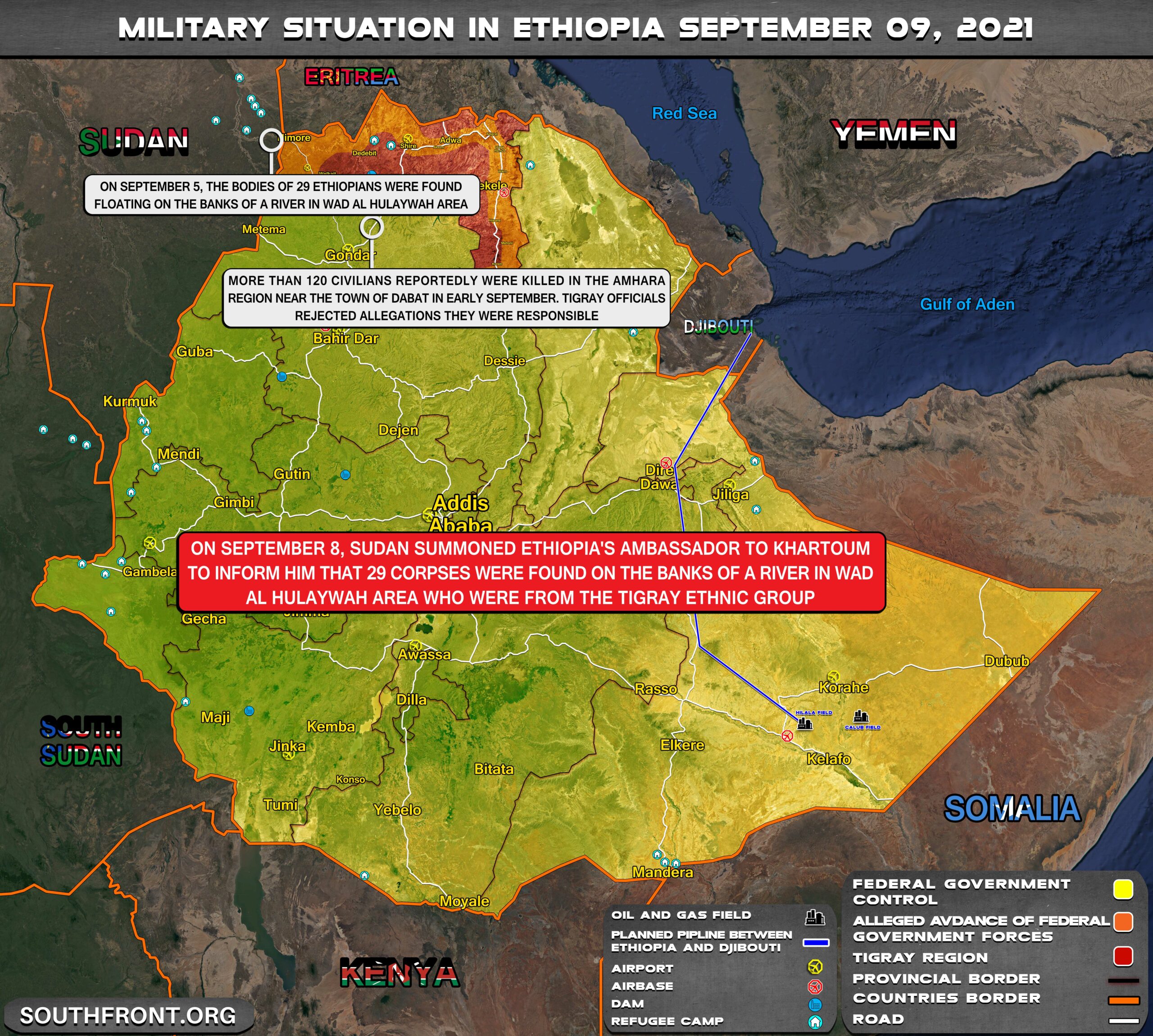 Military Situation In Ethiopia On September 9, 2021 (Map Update)