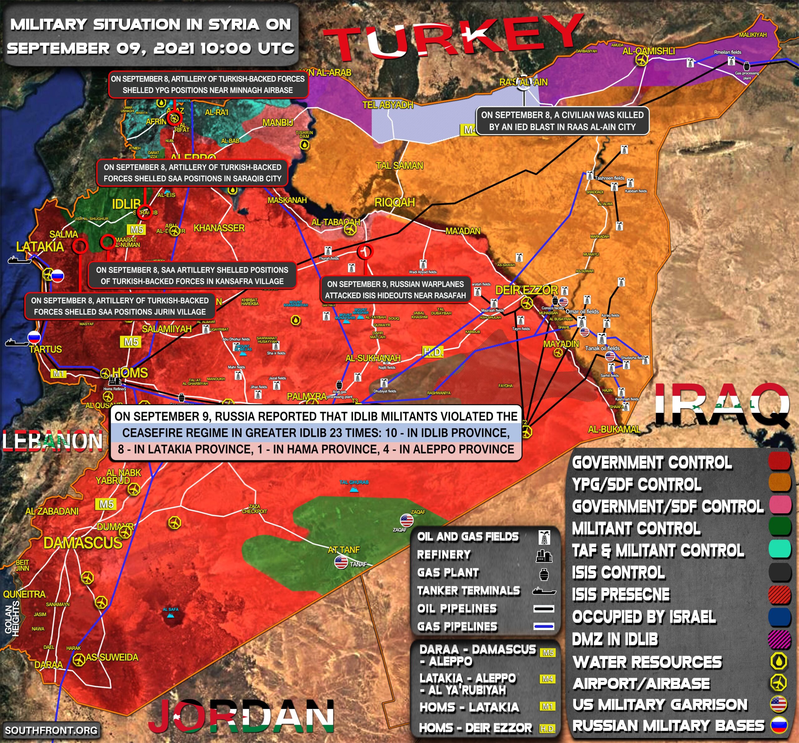 Military Situation In Syria On September 9, 2021 (Map Update)