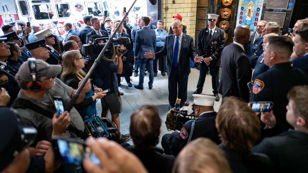 While Biden Joins 'Drone Club' At 9/11 Ceremonies, Trump Hits Streets Of NY