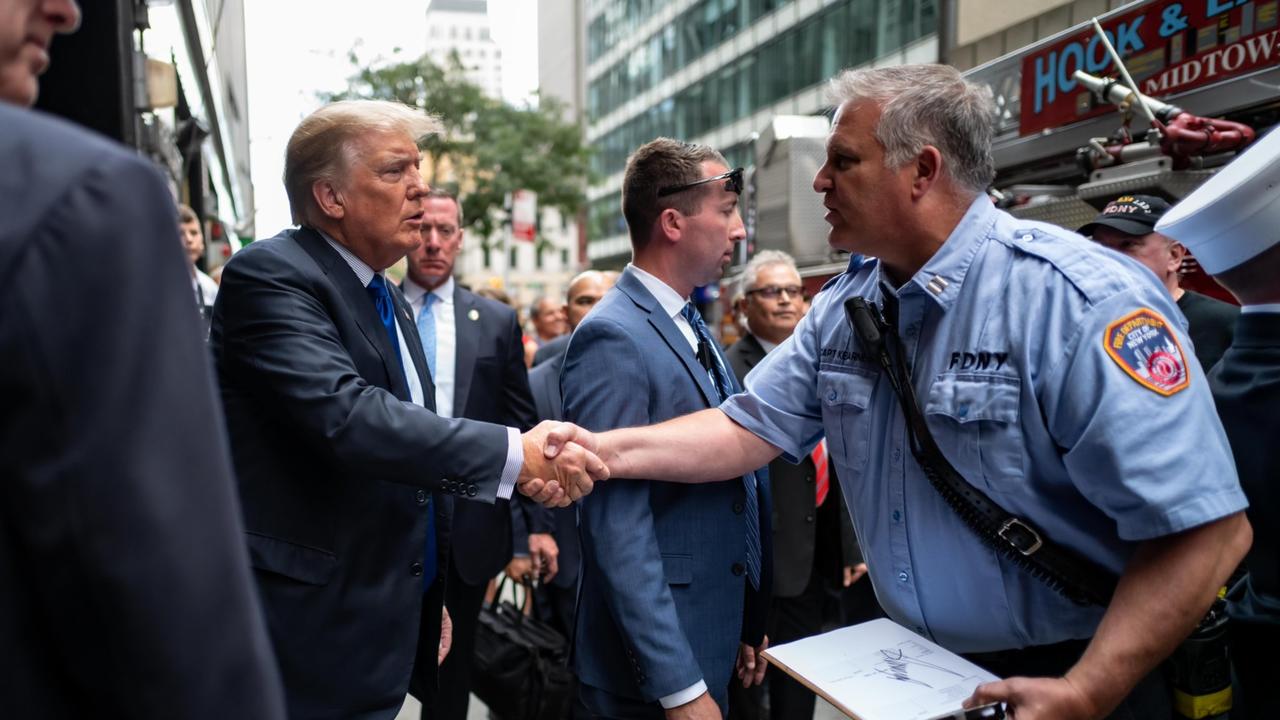 While Biden Joins 'Drone Club' At 9/11 Ceremonies, Trump Hits Streets Of NY