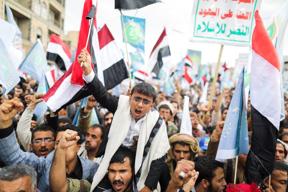 Saudi-led Coalition Strikes Kill Civilians As The Houthis Celebrate 7 Years Of Ousting Government