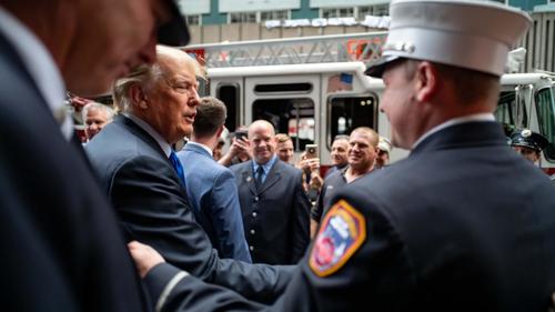 While Biden Joins 'Drone Club' At 9/11 Ceremonies, Trump Hits Streets Of NY