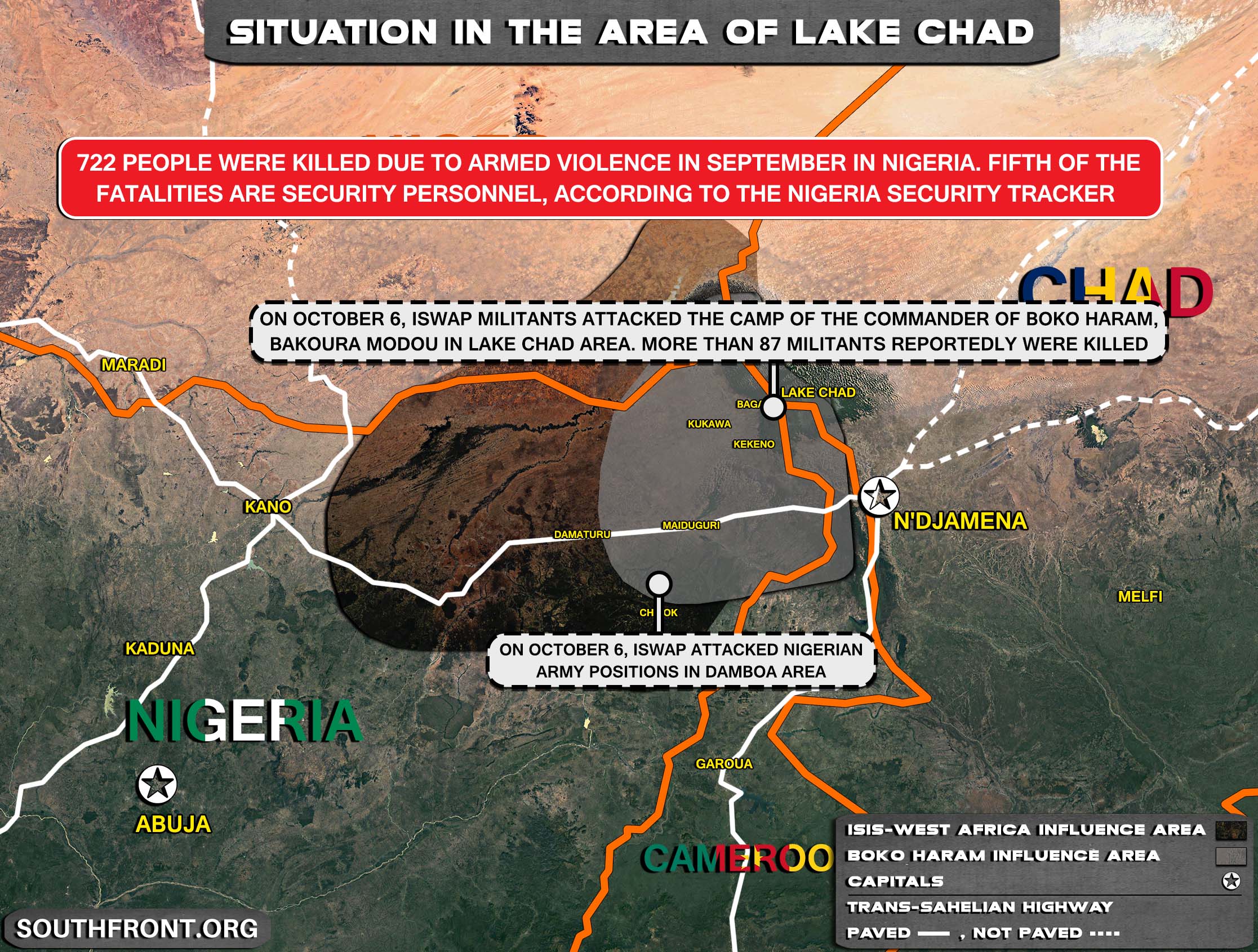 Military Situation In The Lake Chad Area On October 10, 2021 (Map Update)