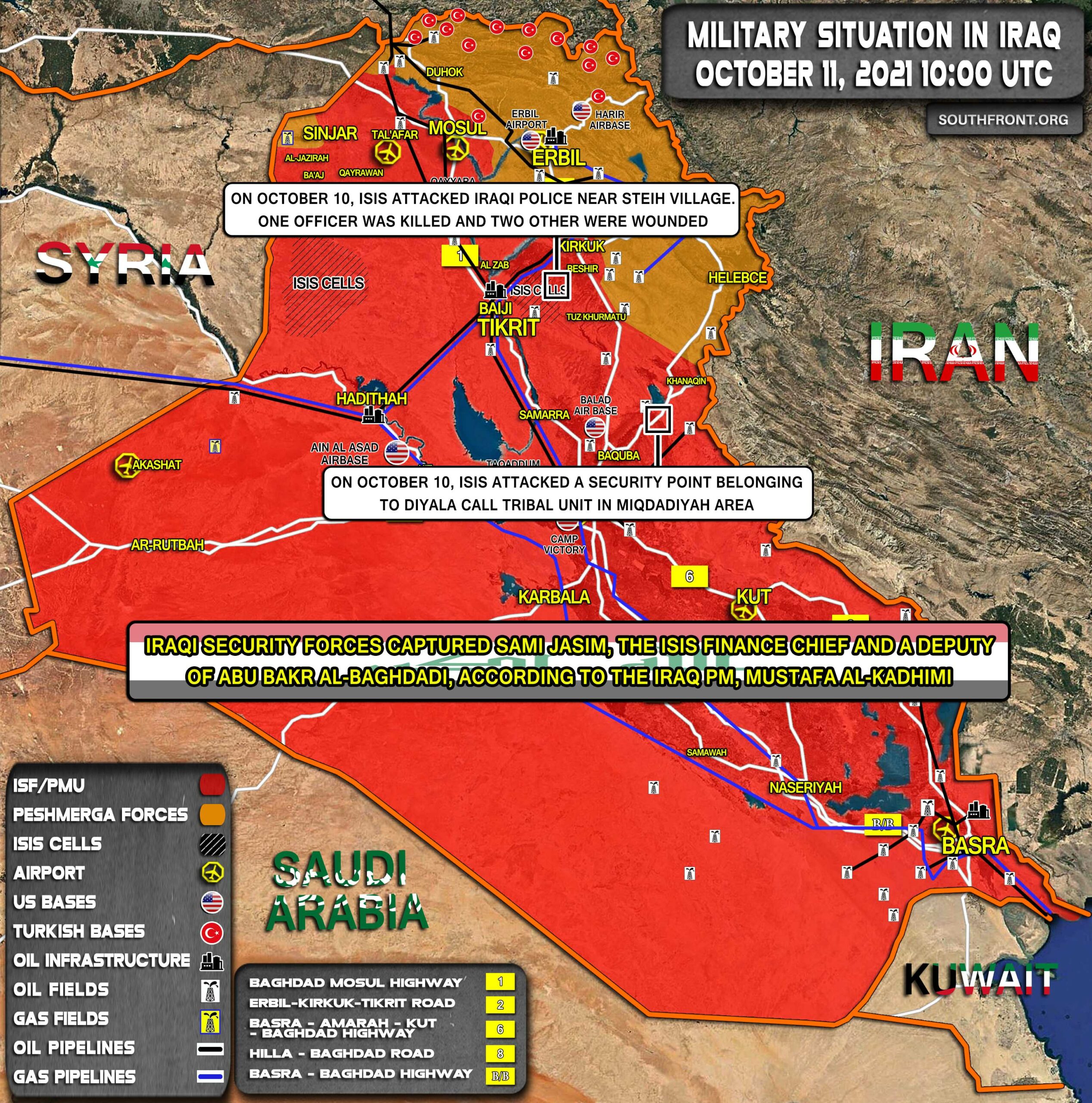 Military Situation In Iraq On October 11, 2021 (Map Update)