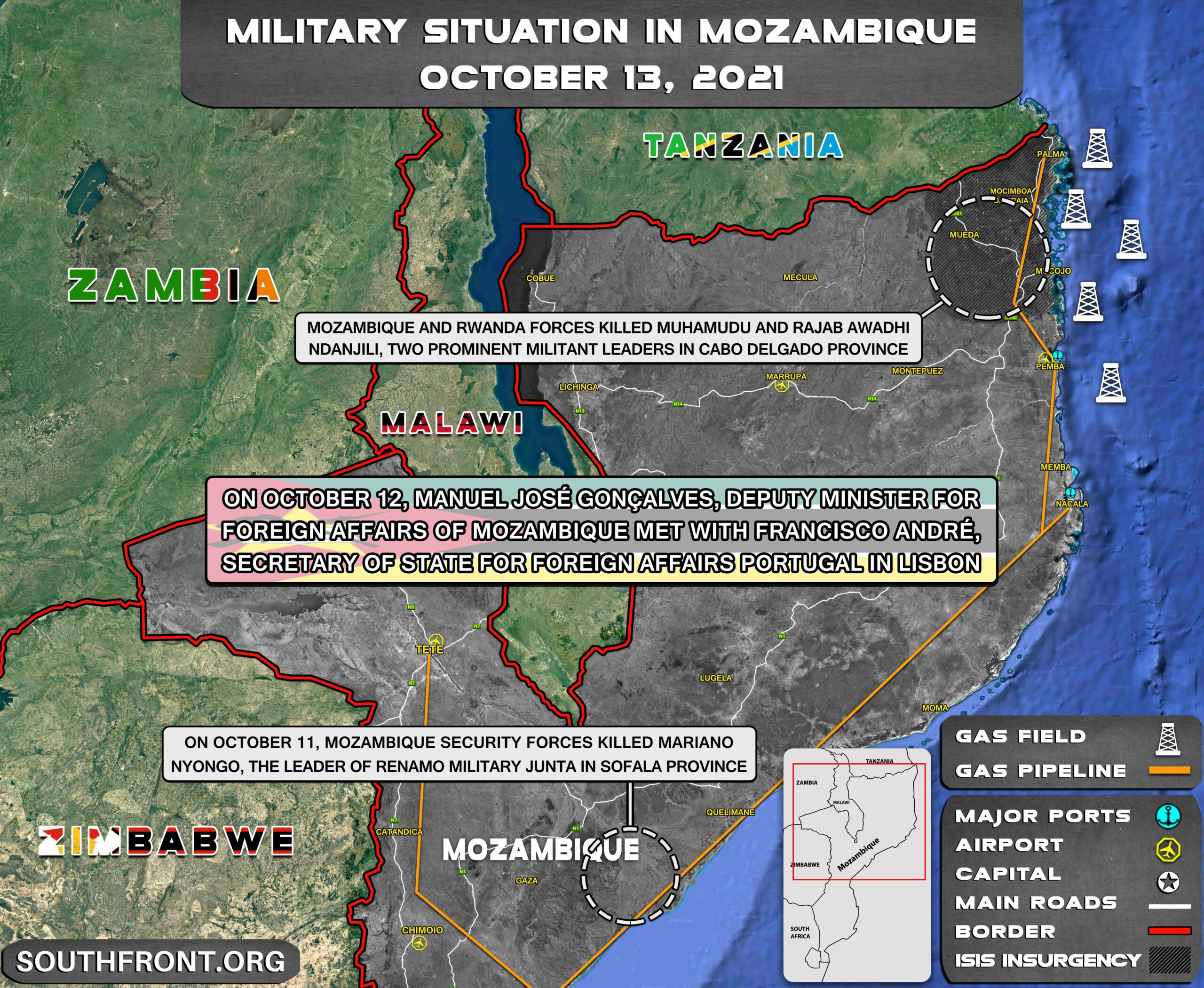 Military Situation In Mozambique On October 13, 2021 (Map Update)