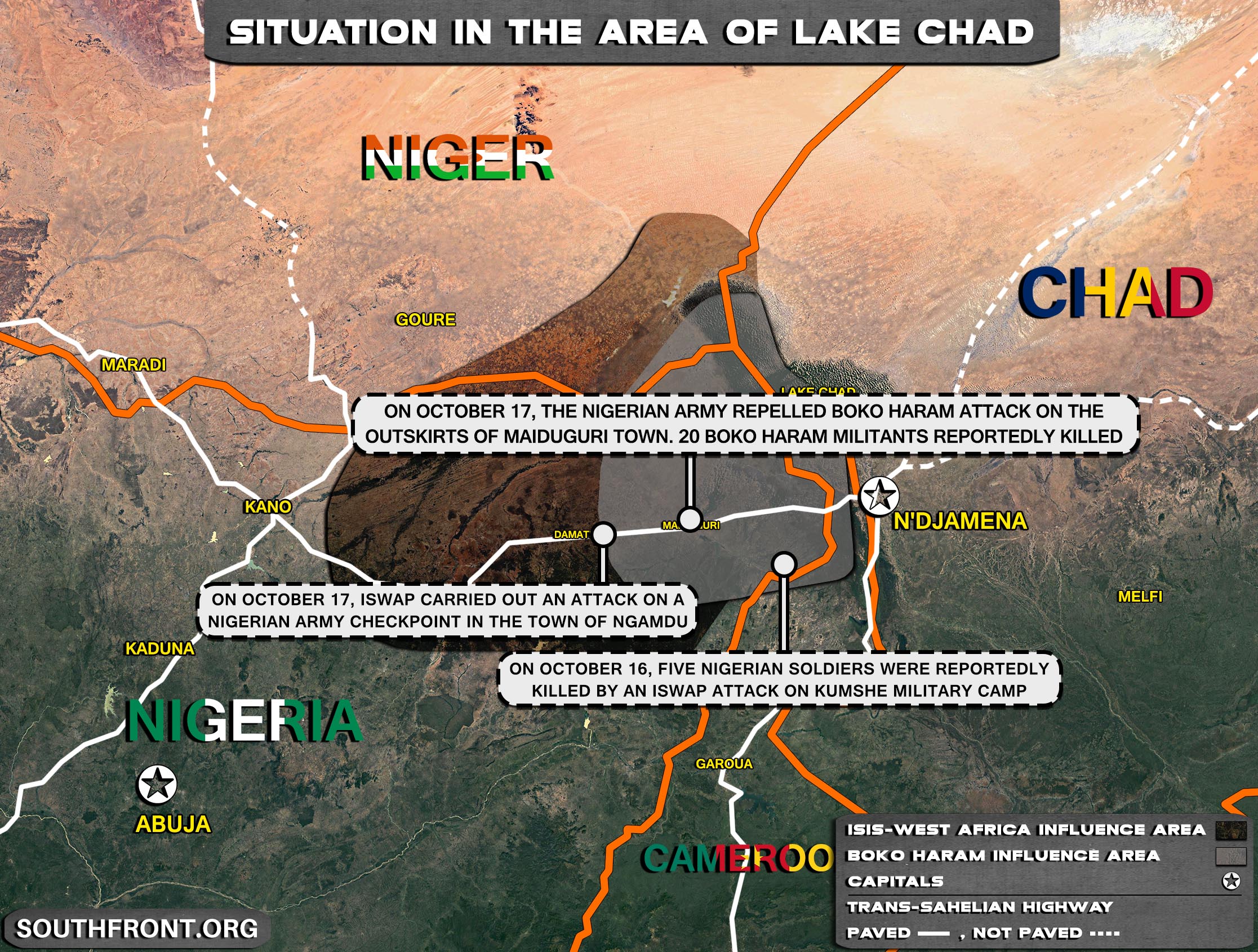 Military Situation In The Lake Chad Area On October 18, 2021 (Map Update)