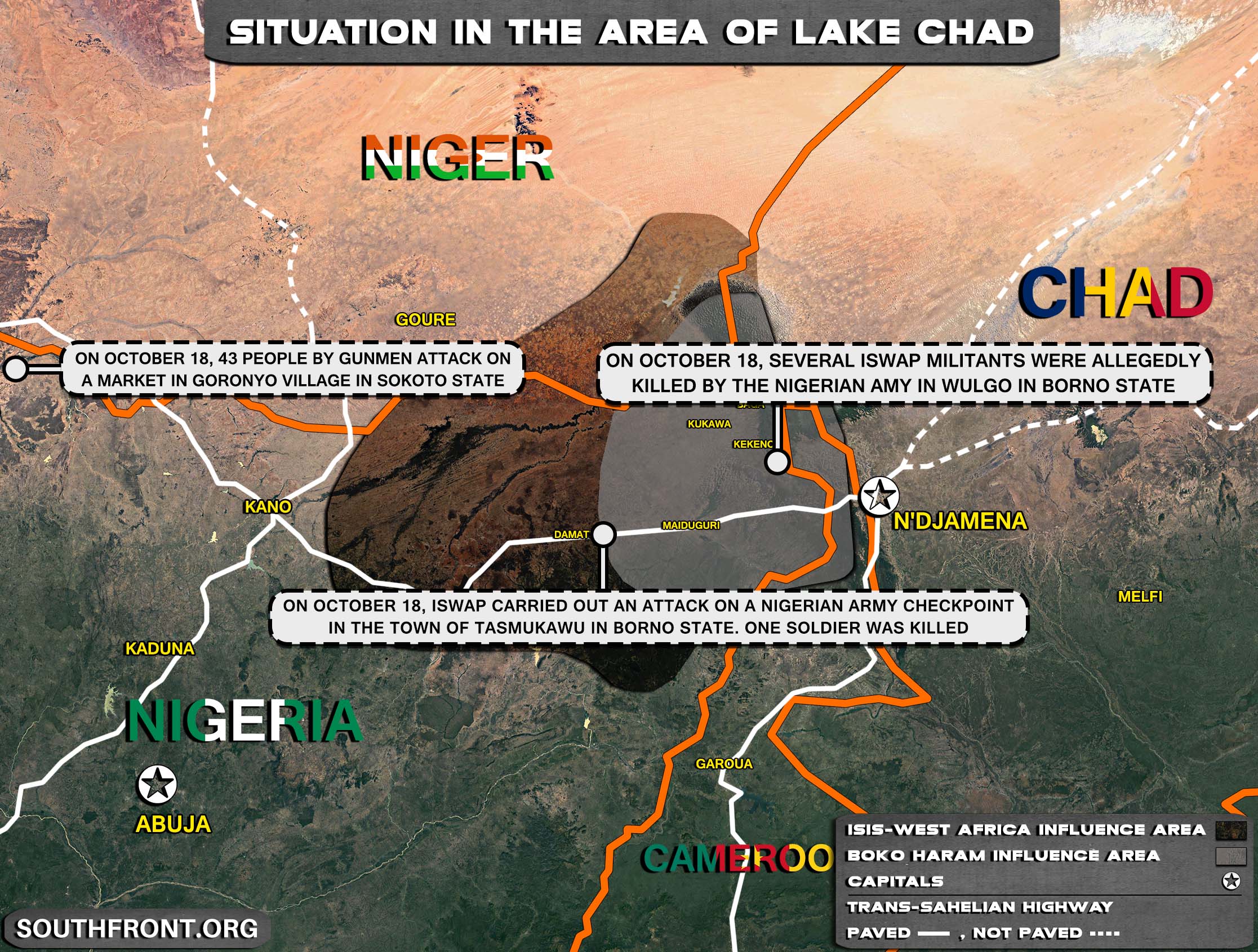 Military Situation In The Lake Chad Area On October 19, 2021 (Map Update)