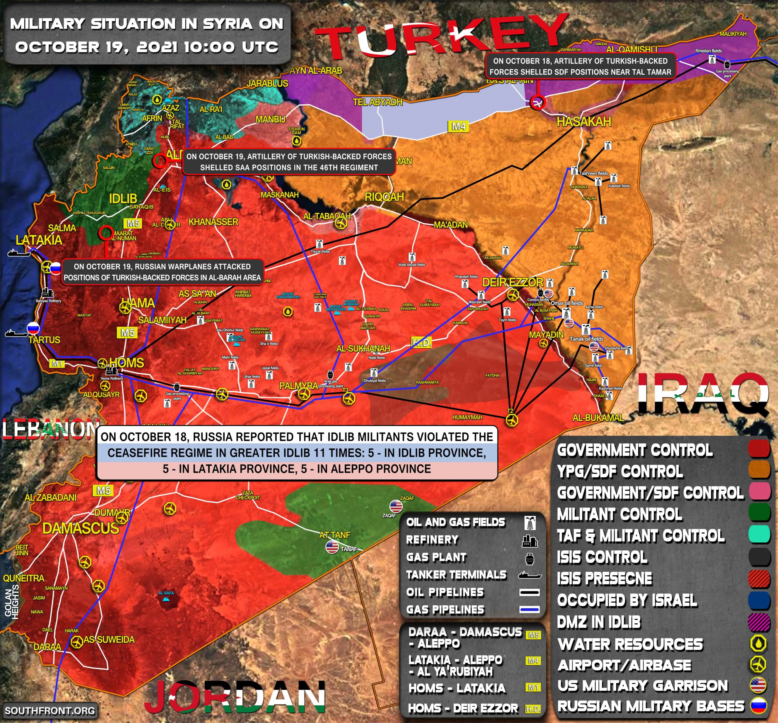 Military Situation In Syria On October 19, 2021 (Map Update)