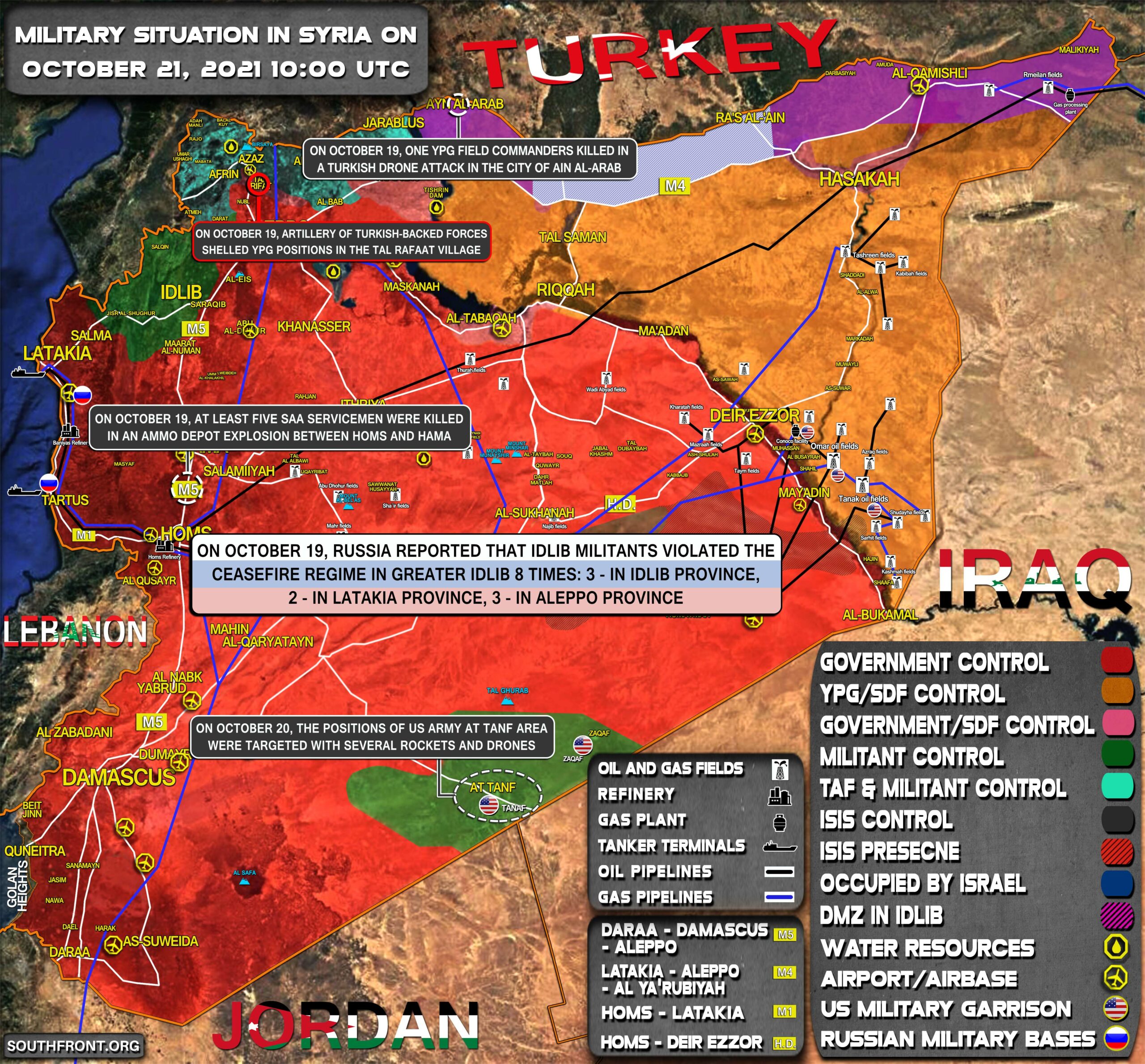 Military Situation In Syria On October 21, 2021 (Map Update)