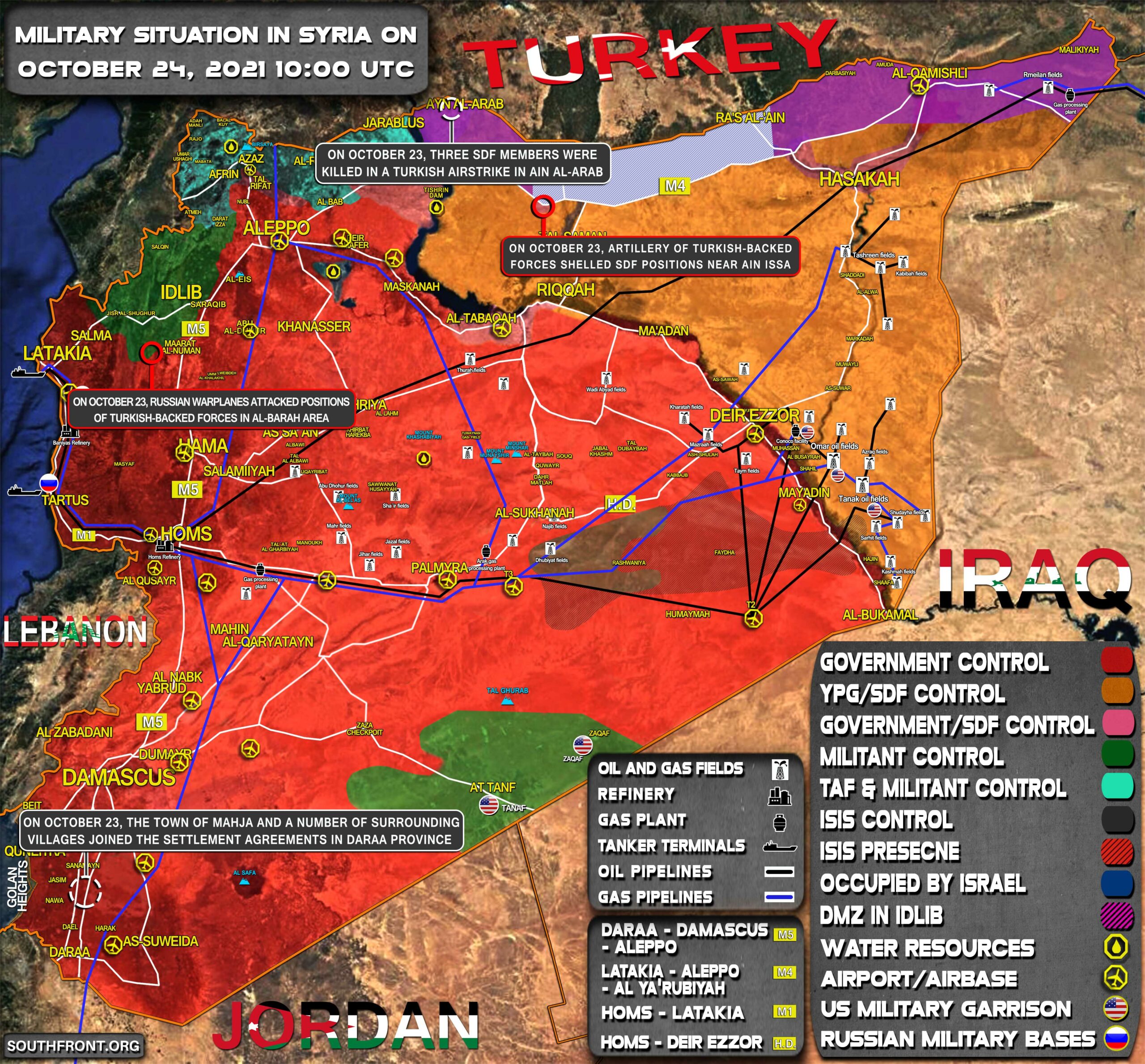 Military Situation In Syria On October 24, 2021 (Map Update)