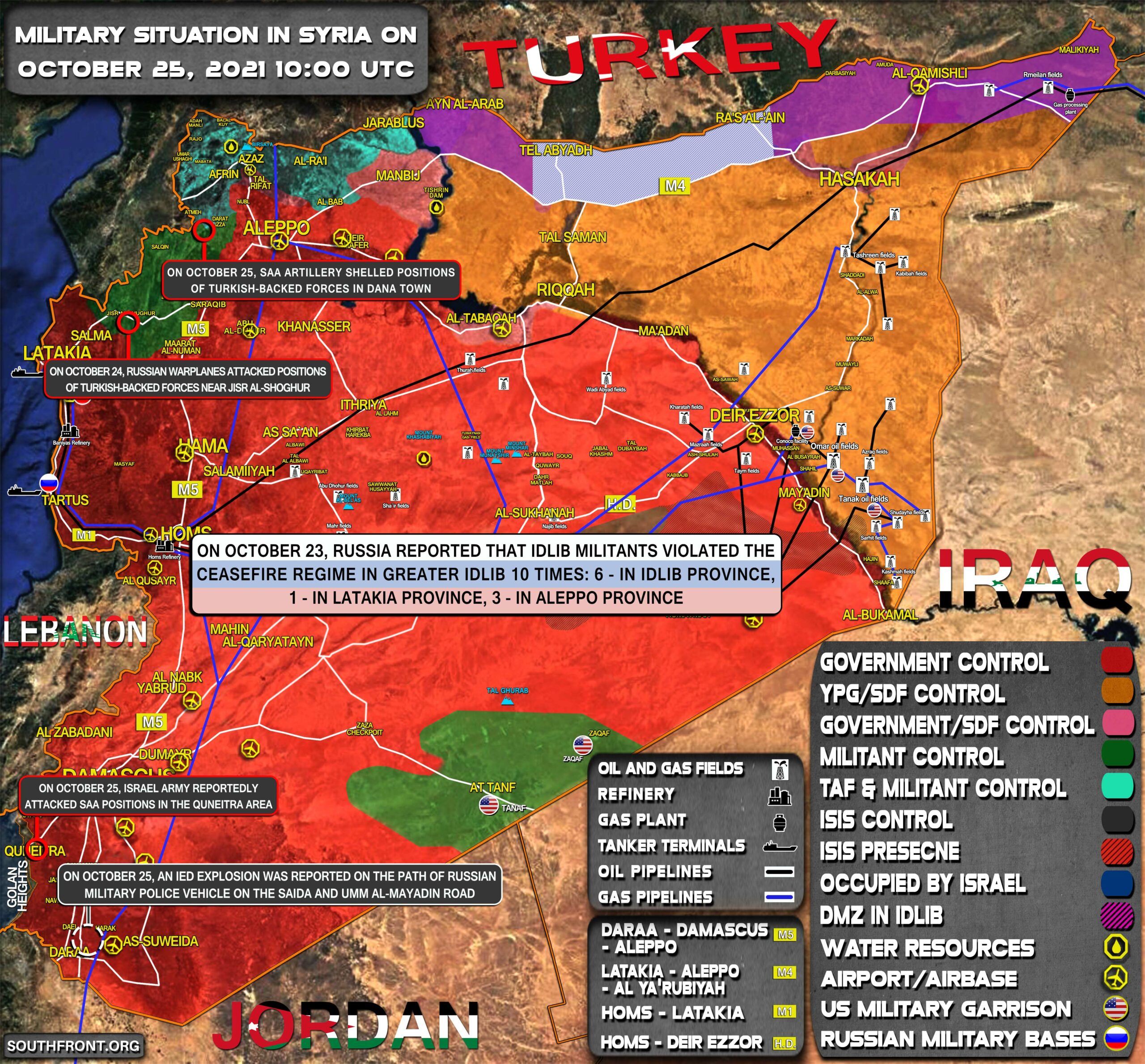 Military Situation In Syria On October 25, 2021 (Map Update)