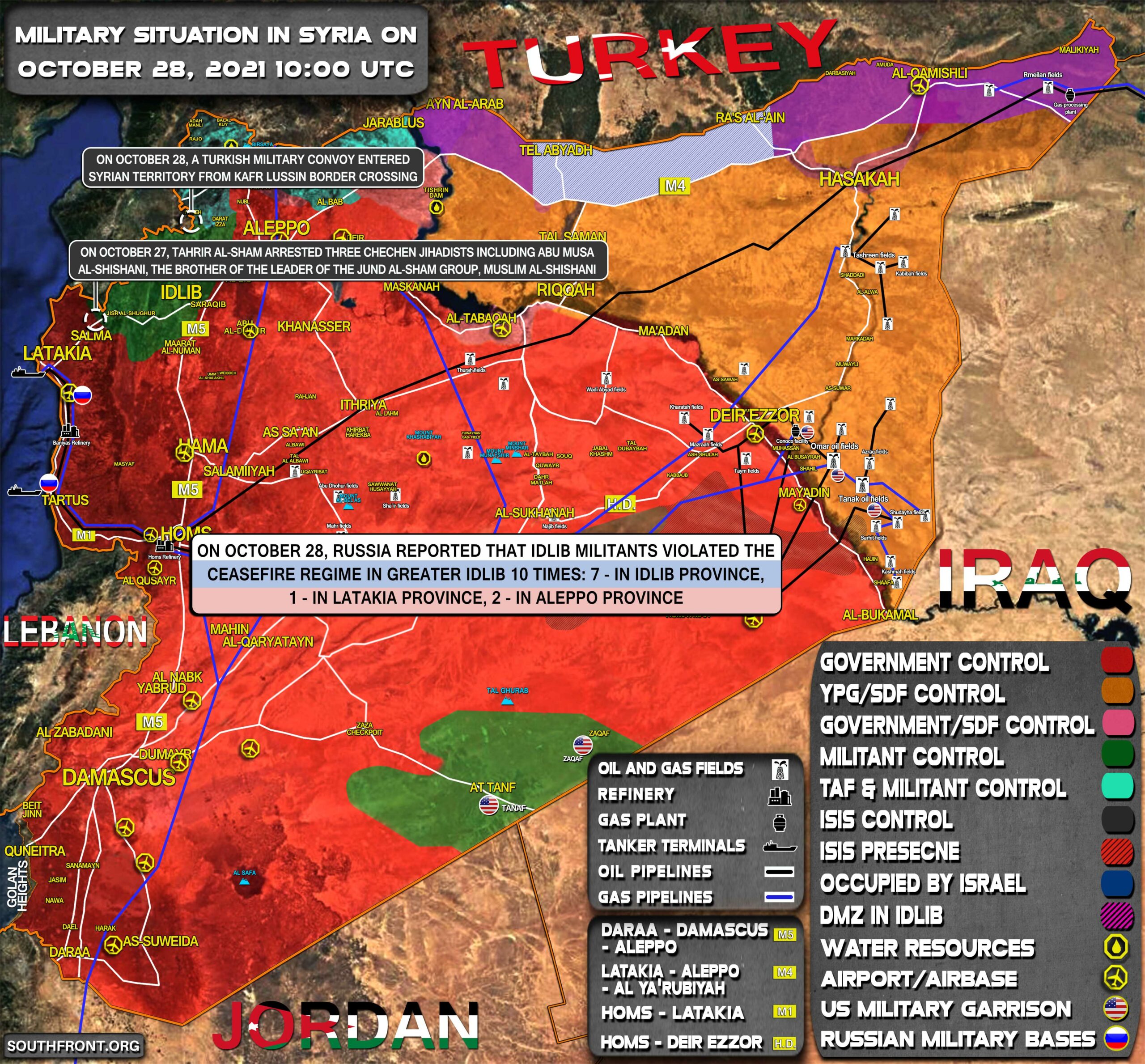 Military Situation In Syria On October 28, 2021 (Map Update)