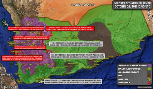 Military Situation In Yemen On October 2, 2021 (Map Update)