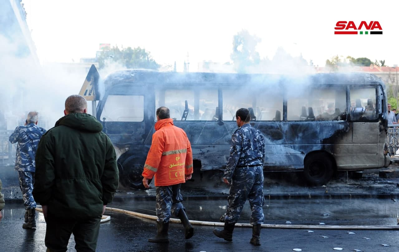 IED Attack On Bus In Damascus Leaves 14 SAA Soldiers Dead