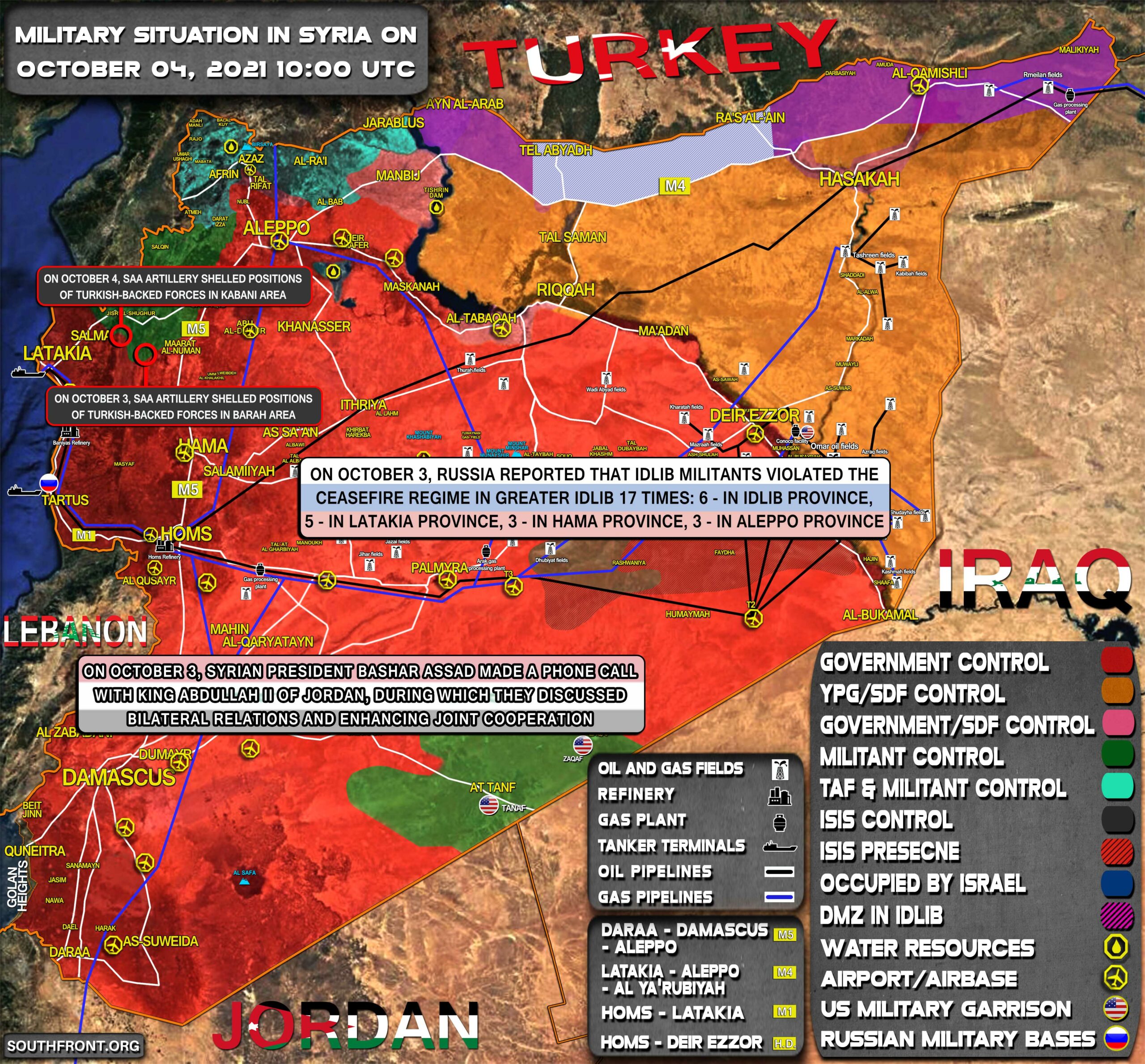 Military Situation In Syria On October 4, 2021 (Map Update)