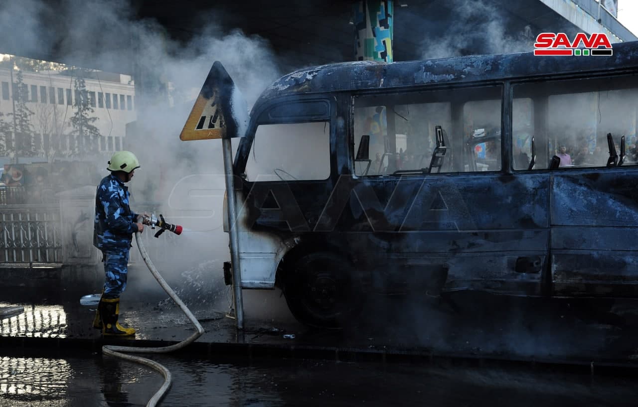 IED Attack On Bus In Damascus Leaves 14 SAA Soldiers Dead