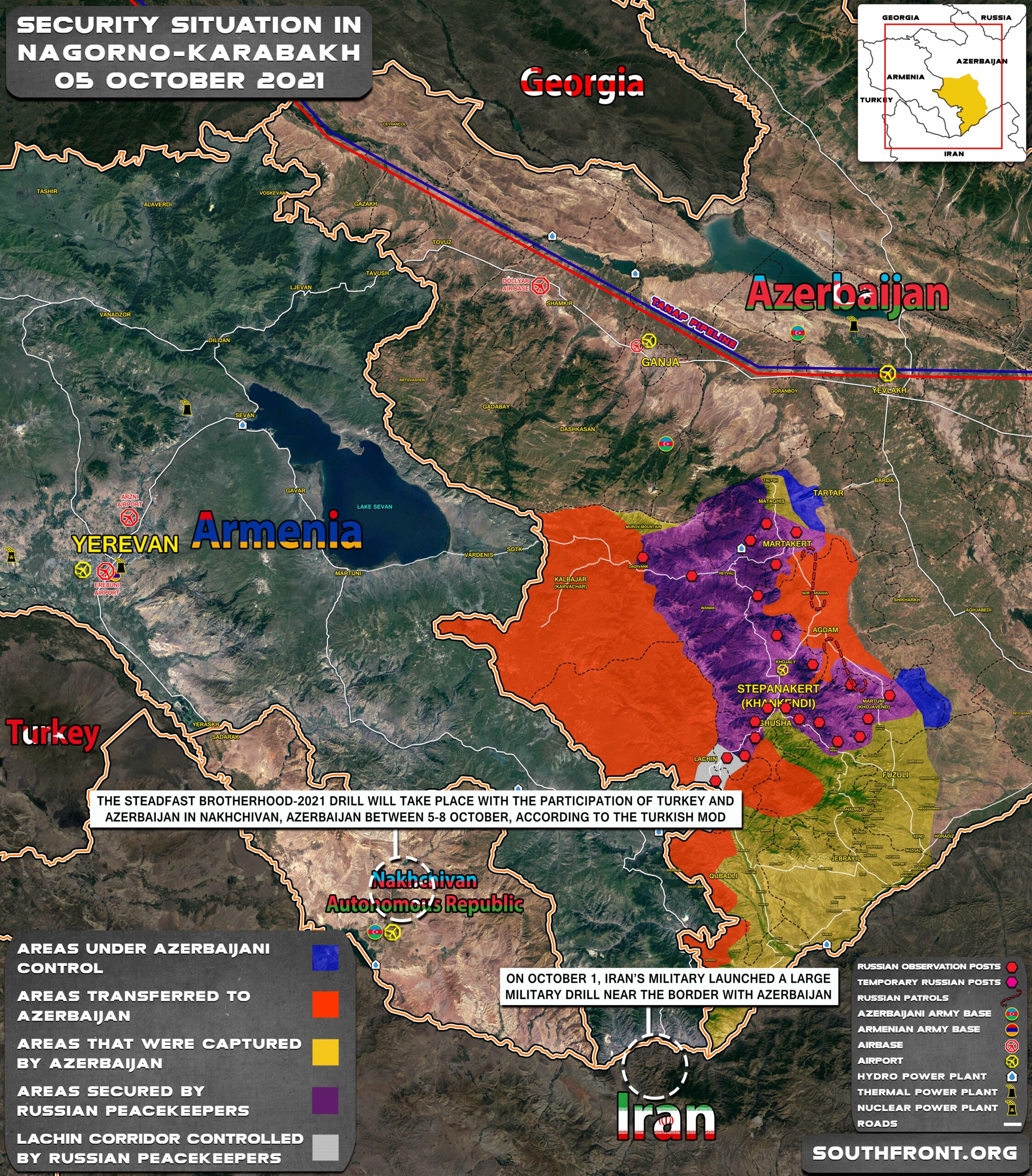 Military Situation In And Around Nagorno-Karabakh On October 5, 2021 (Map Update)