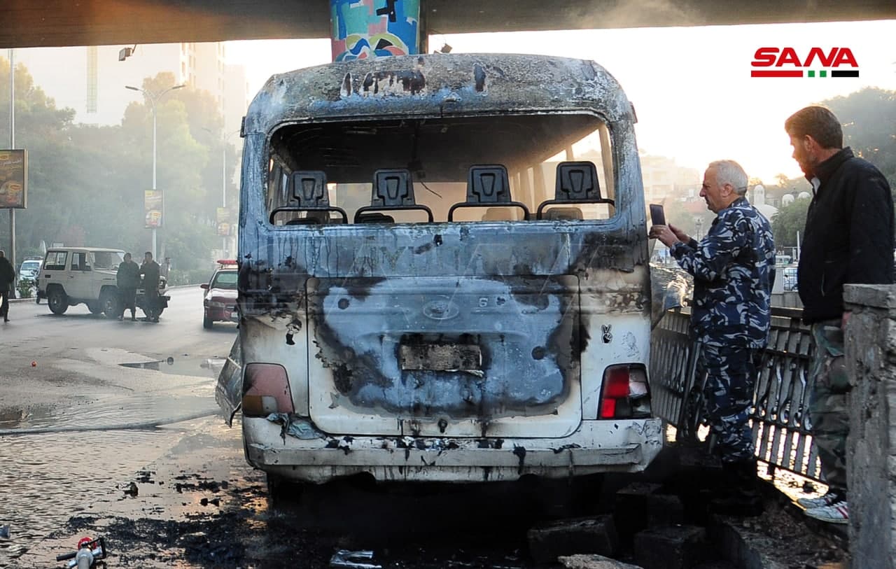 IED Attack On Bus In Damascus Leaves 14 SAA Soldiers Dead