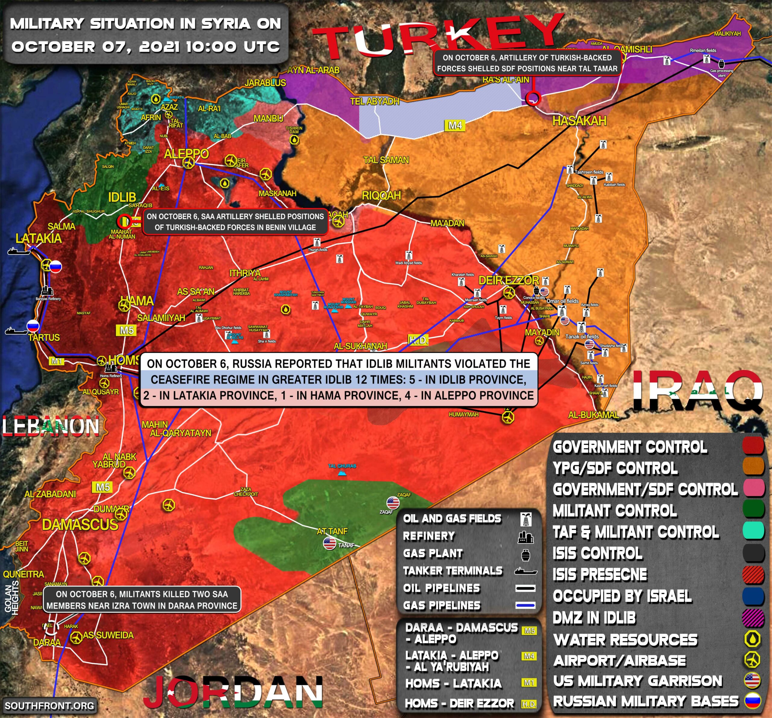 Military Situation In Syria On October 7, 2021 (Map Update)