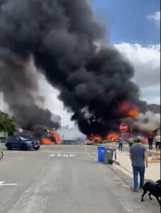 First Footage: Plane Crashed In Residential Area In California