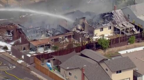 First Footage: Plane Crashed In Residential Area In California