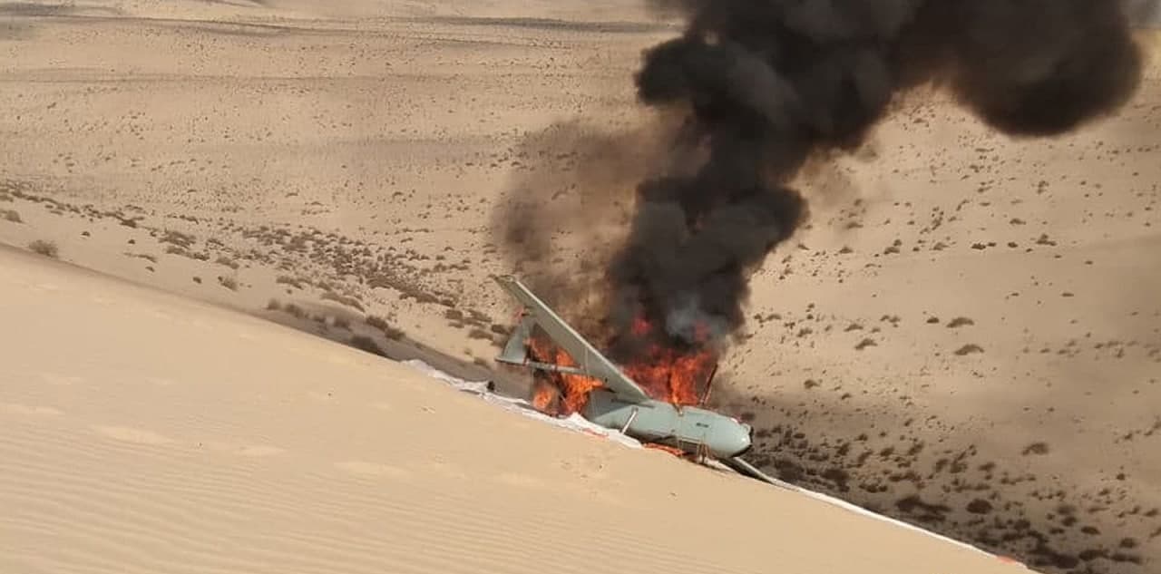 ISIS Terrorists Burned Down Egyptian Military Drone That Crash Landed In Sinai (Photos)