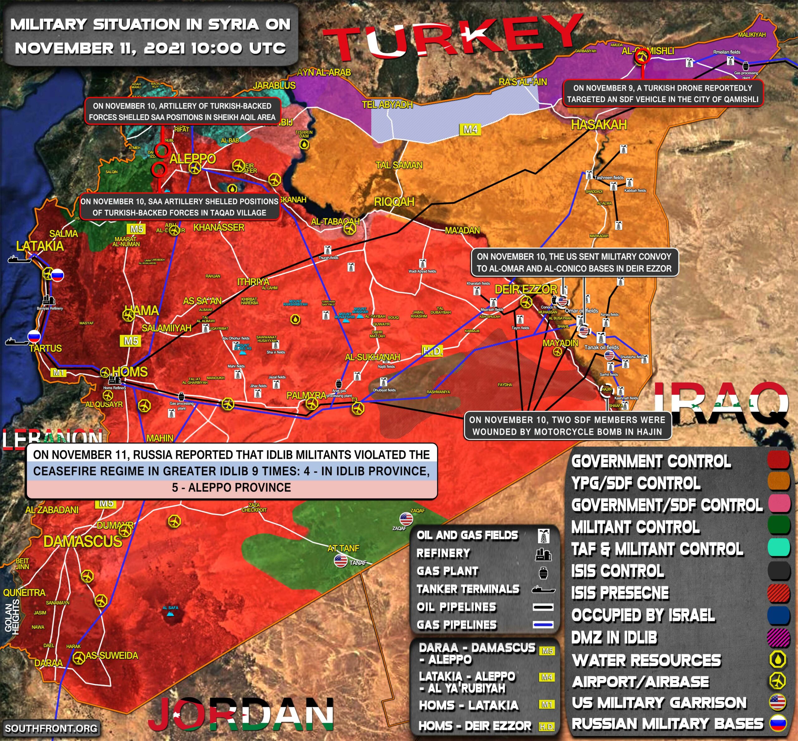 Military Situation In Syria On November 11, 2021 (Map Update)