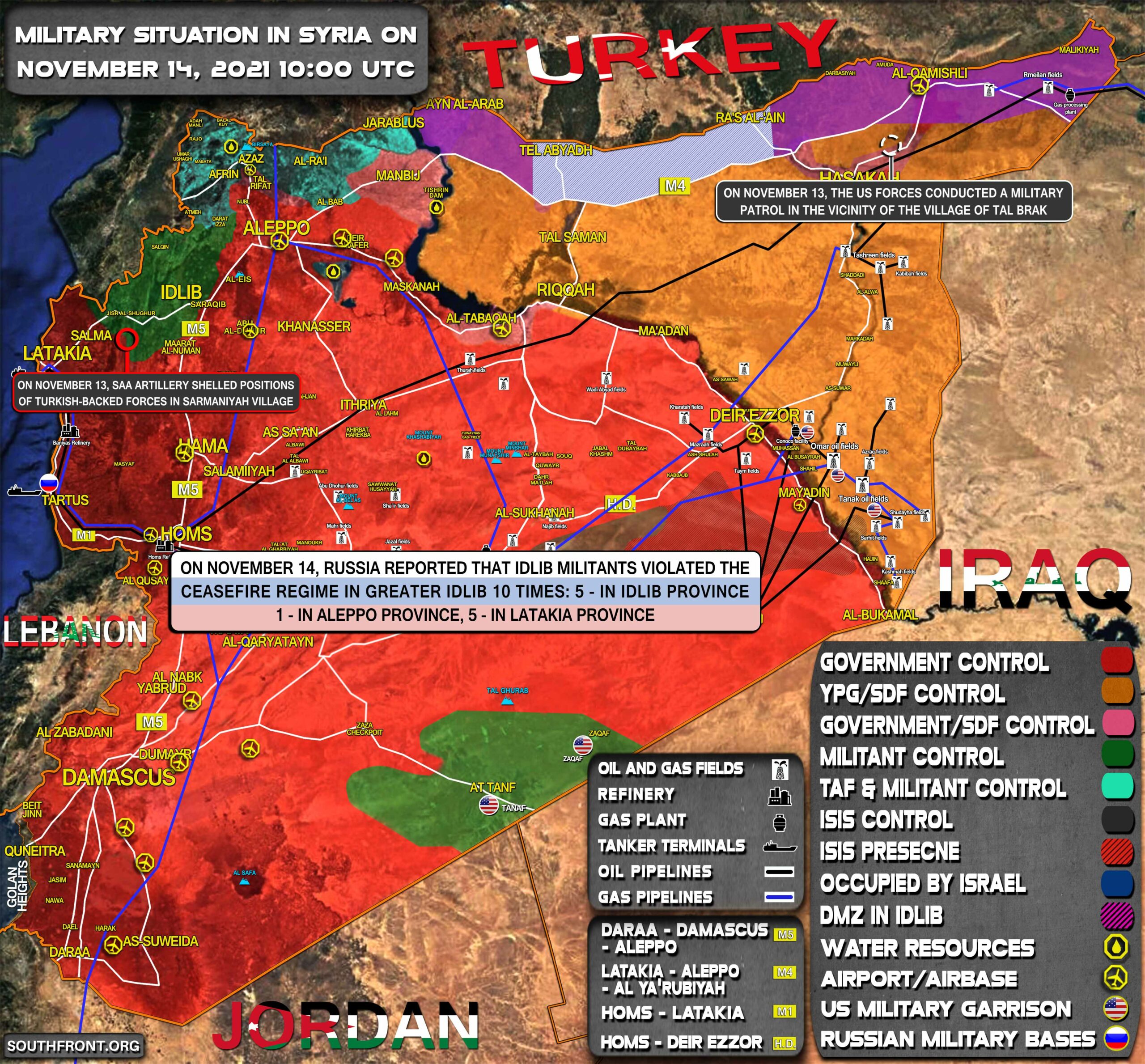 Military Situation In Syria On November 14, 2021 (Map Update)