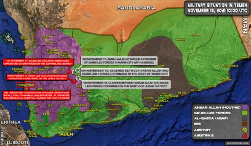 Military Situation In Yemen On November 18, 2021 (Map Update)