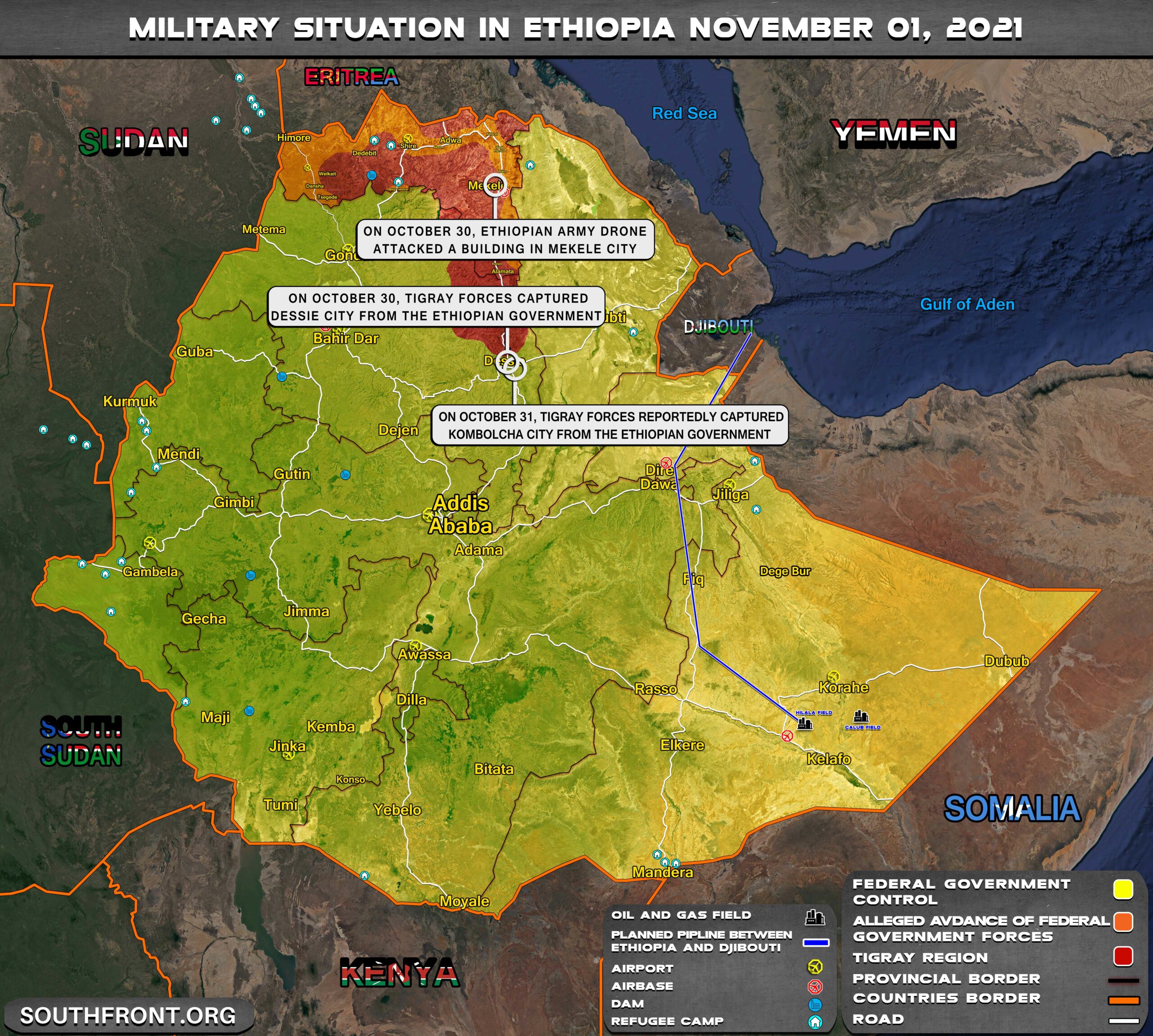 Military Situation In Ethiopia On November 1, 2021 (Map Update)