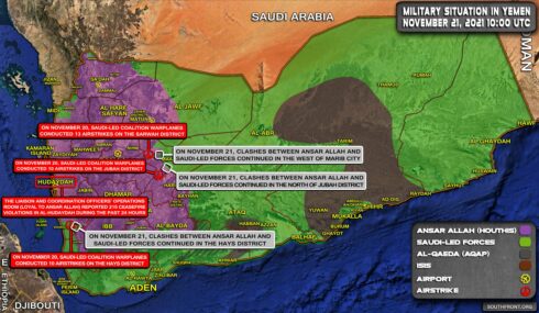 Military Situation In Yemen On November 21, 2021 (Map Update)