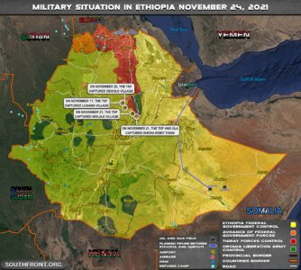 Recent Advance Of Tigray Forces In Ethiopia (Map Update)