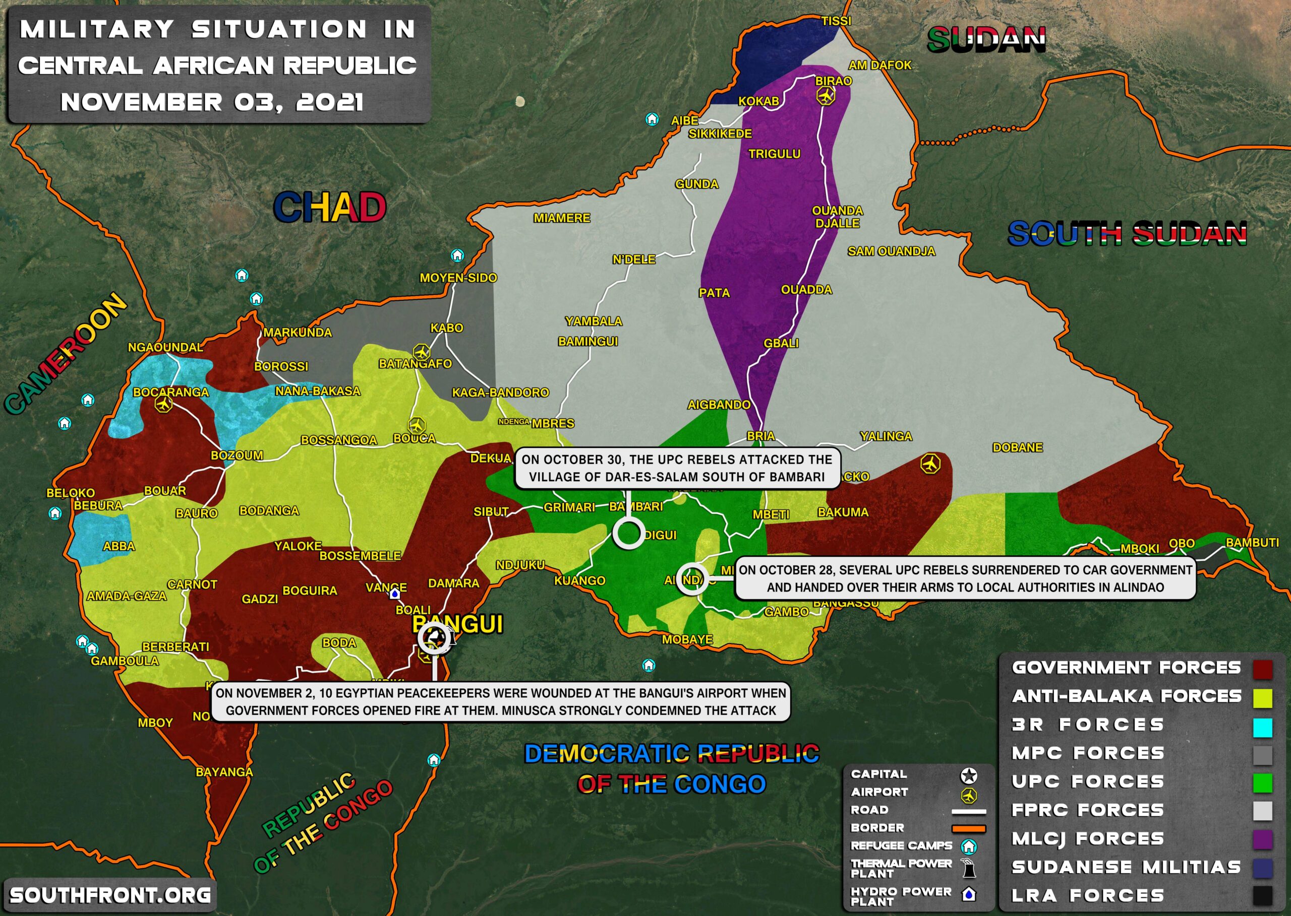 Military Situation In Central African Republic On November 3, 2021 (Map Update)