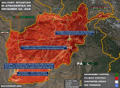 Military Situation In Afghanistan On December 2, 2021 (Map Update)