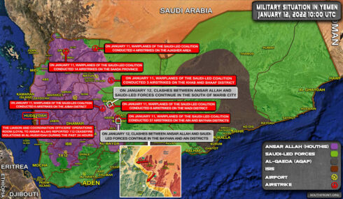 Military Situation In Yemen On January 12, 2022 (Map Update)