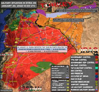 Military Situation In Syria On January 23, 2022 (Map Update)