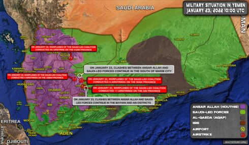 Military Situation In Yemen On January 23, 2022 (Map Update)