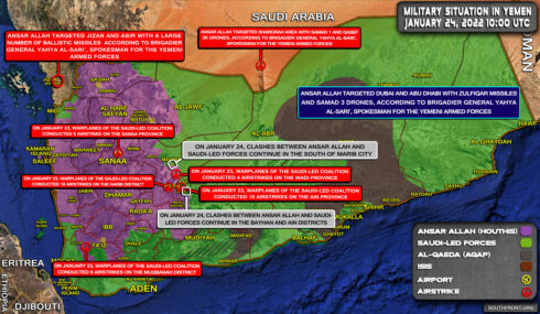 Military Situation In Yemen On January 24, 2022 (Map Update)