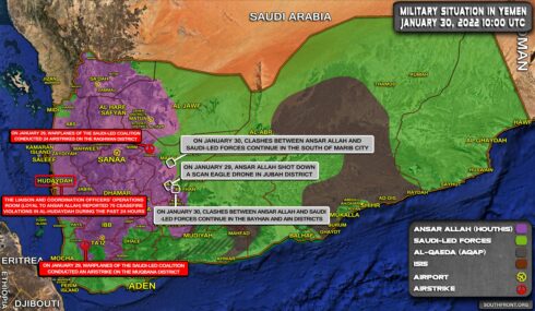 Military Situation In Yemen On January 30, 2022 (Map Update)