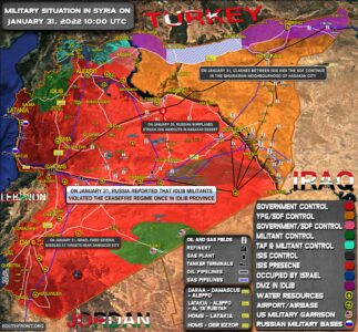 Military Situation In Syria On January 31, 2022 (Map Update)